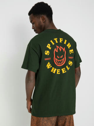 Тениска Spitfire Bighead Classic (forrest green w/gold & red prints)
