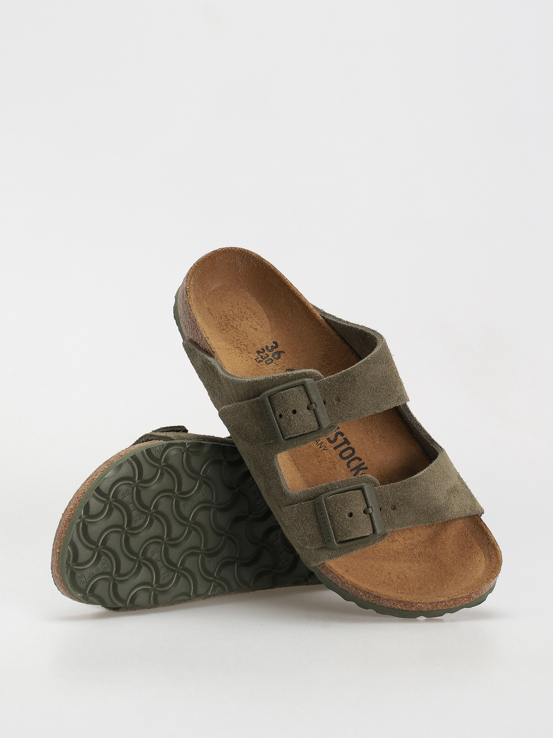 Чехли Birkenstock Arizona Suede Leather Narrow Wmn (thyme)