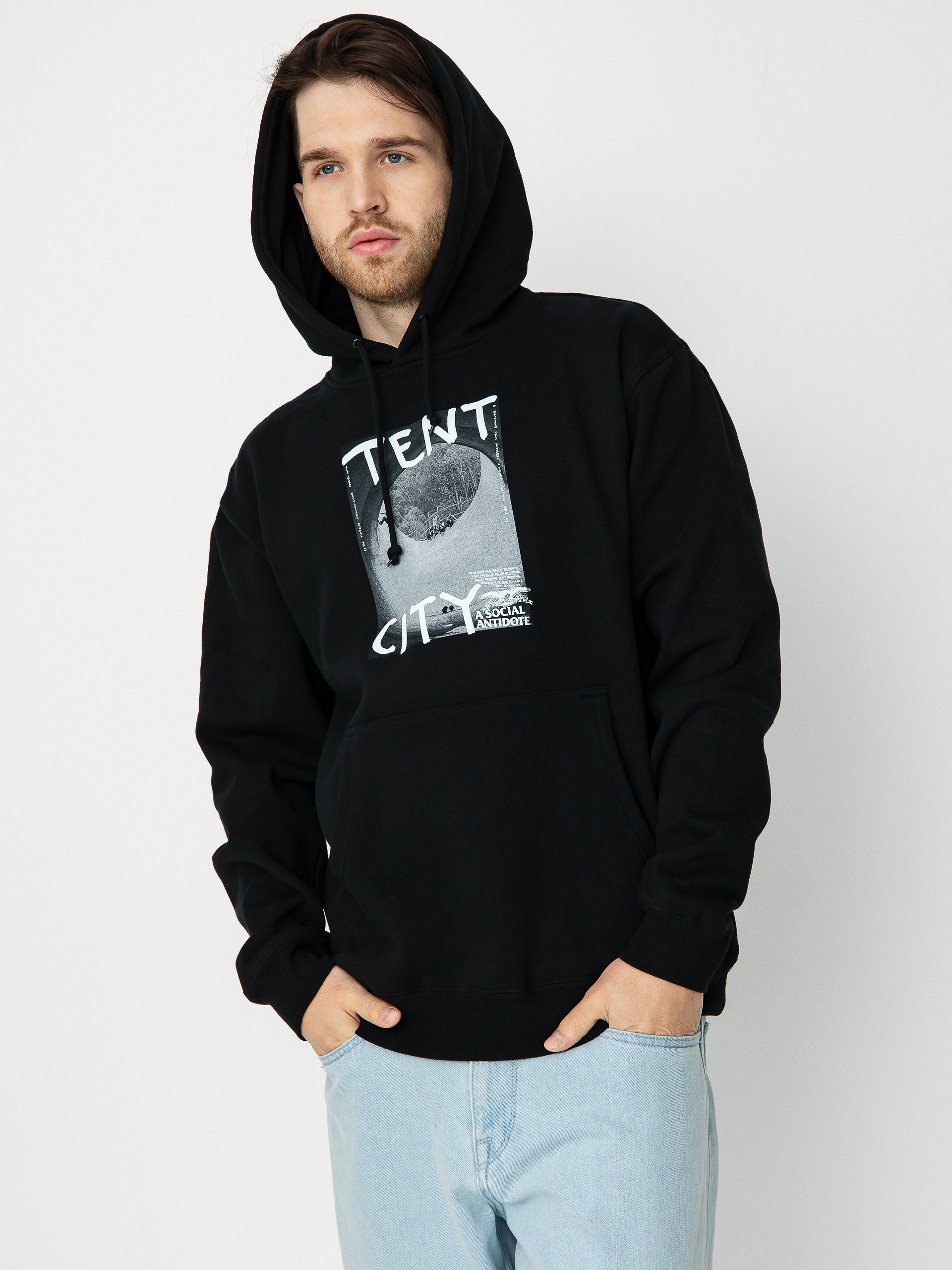 Суитшърт с качулка Antihero Tent City HD