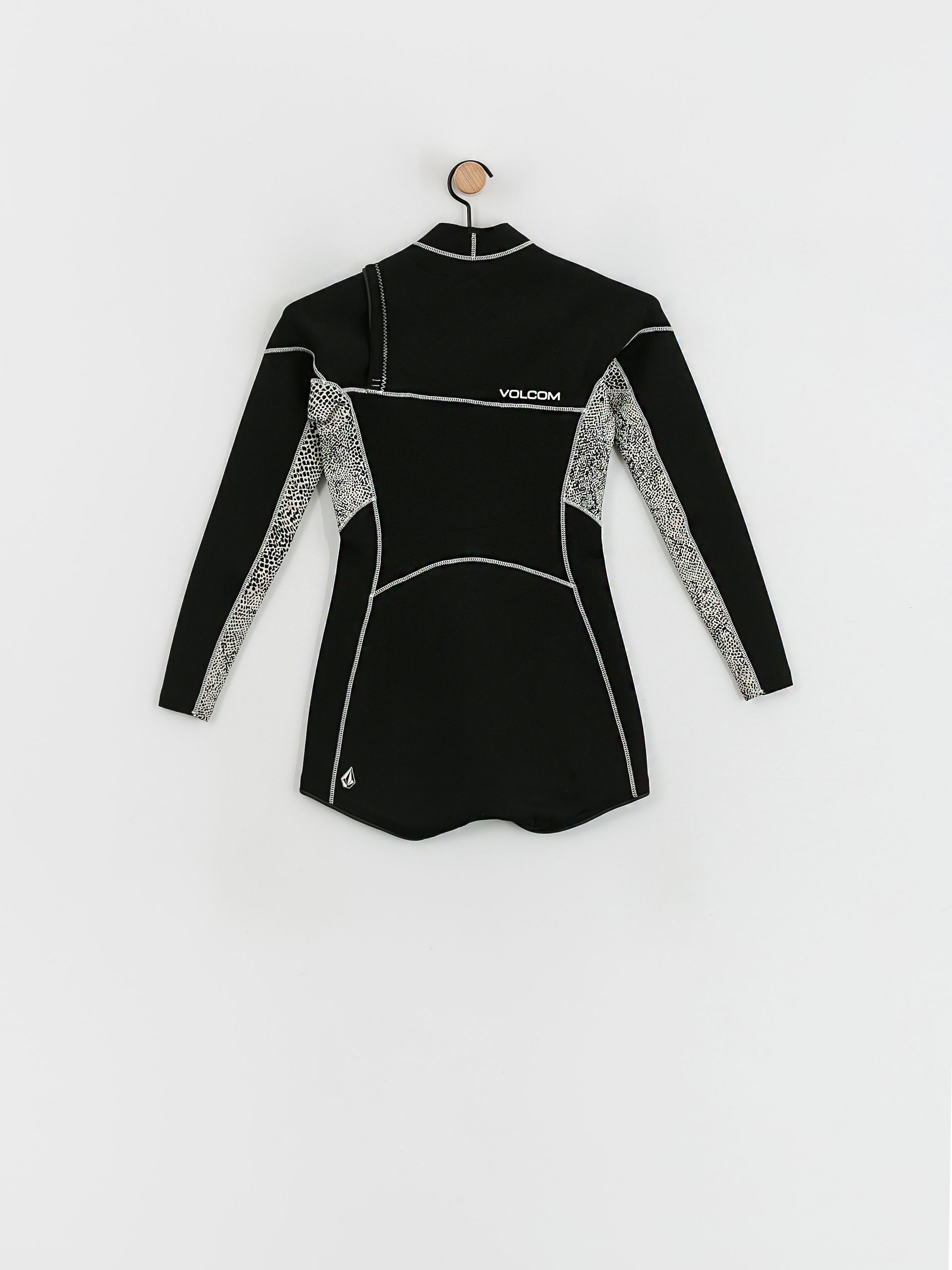 Бански Volcom Pianka surfingowa 2Mm Chest Zip Ls Springsuit Wmn (black)