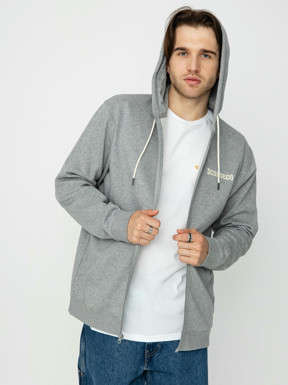 Суитшърт с качулка DC Baseline ZHD (medium grey heather)