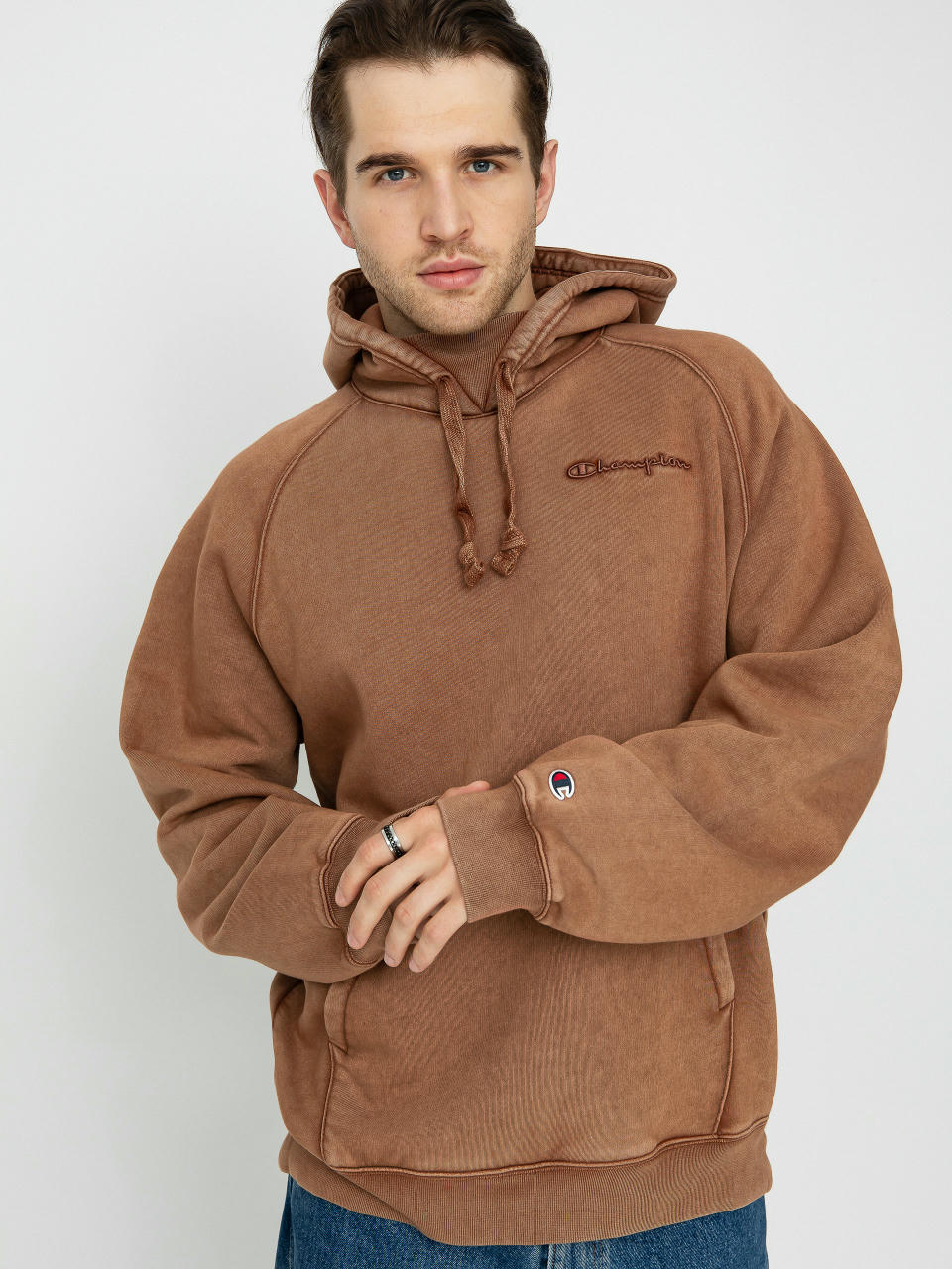 Суитшърт с качулка Champion Hooded Sweatshirt 219072 HD (brnt)