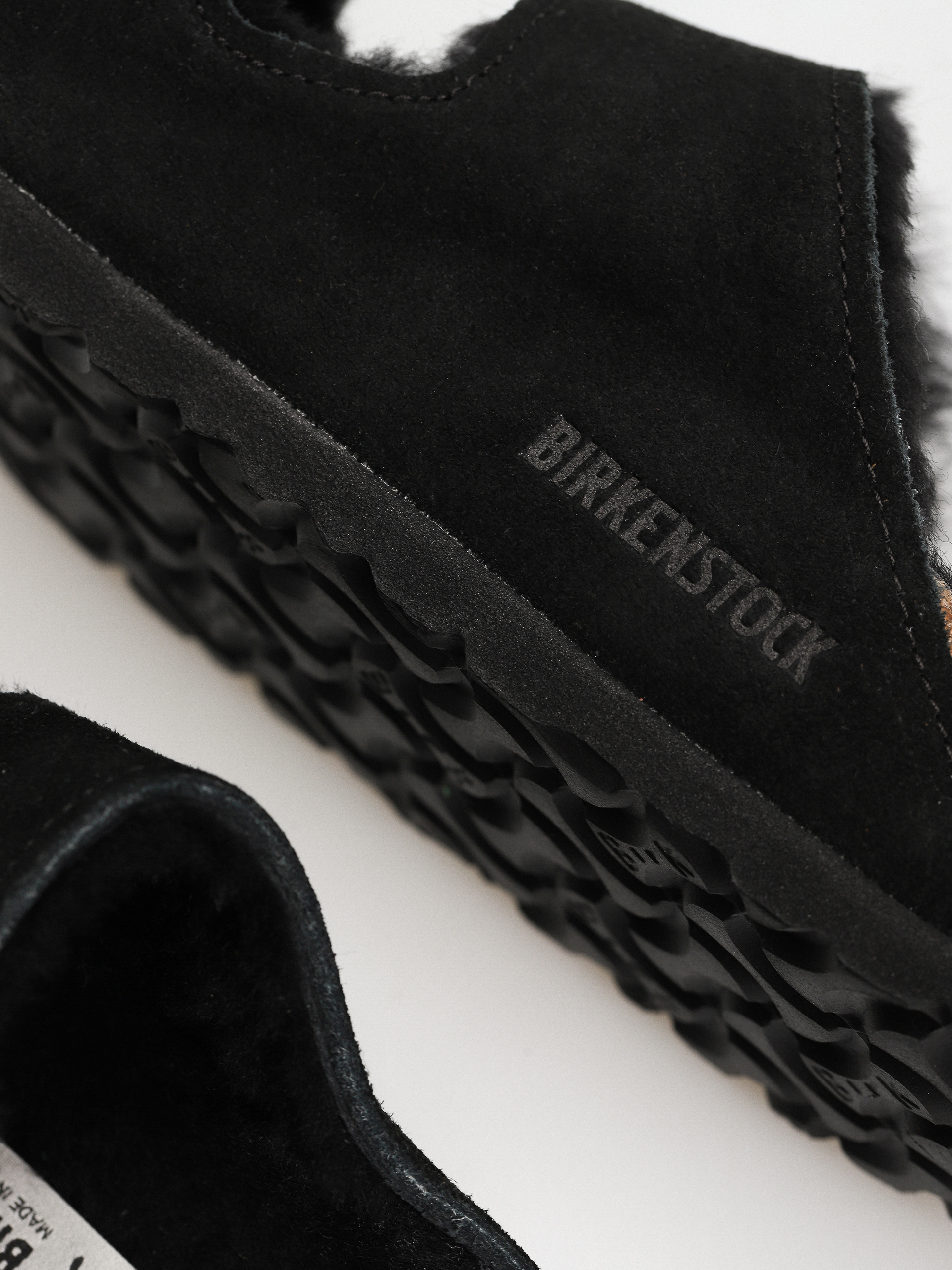 Чехли Birkenstock Arizona Suede Leather Narrow Wmn (black)