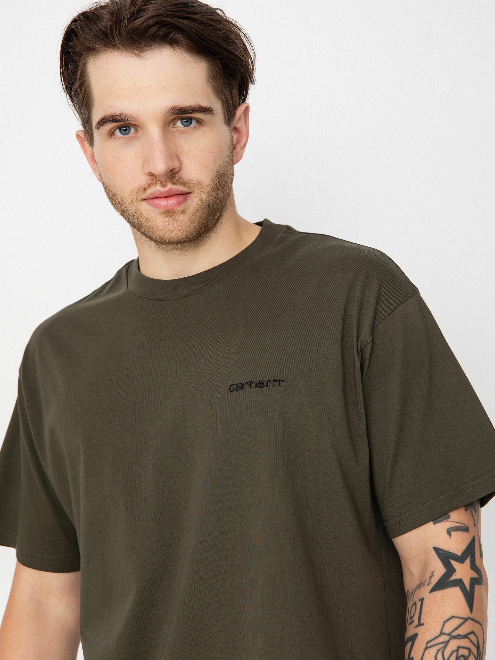 Тениска Carhartt WIP Script Embroidery (cypress/black)