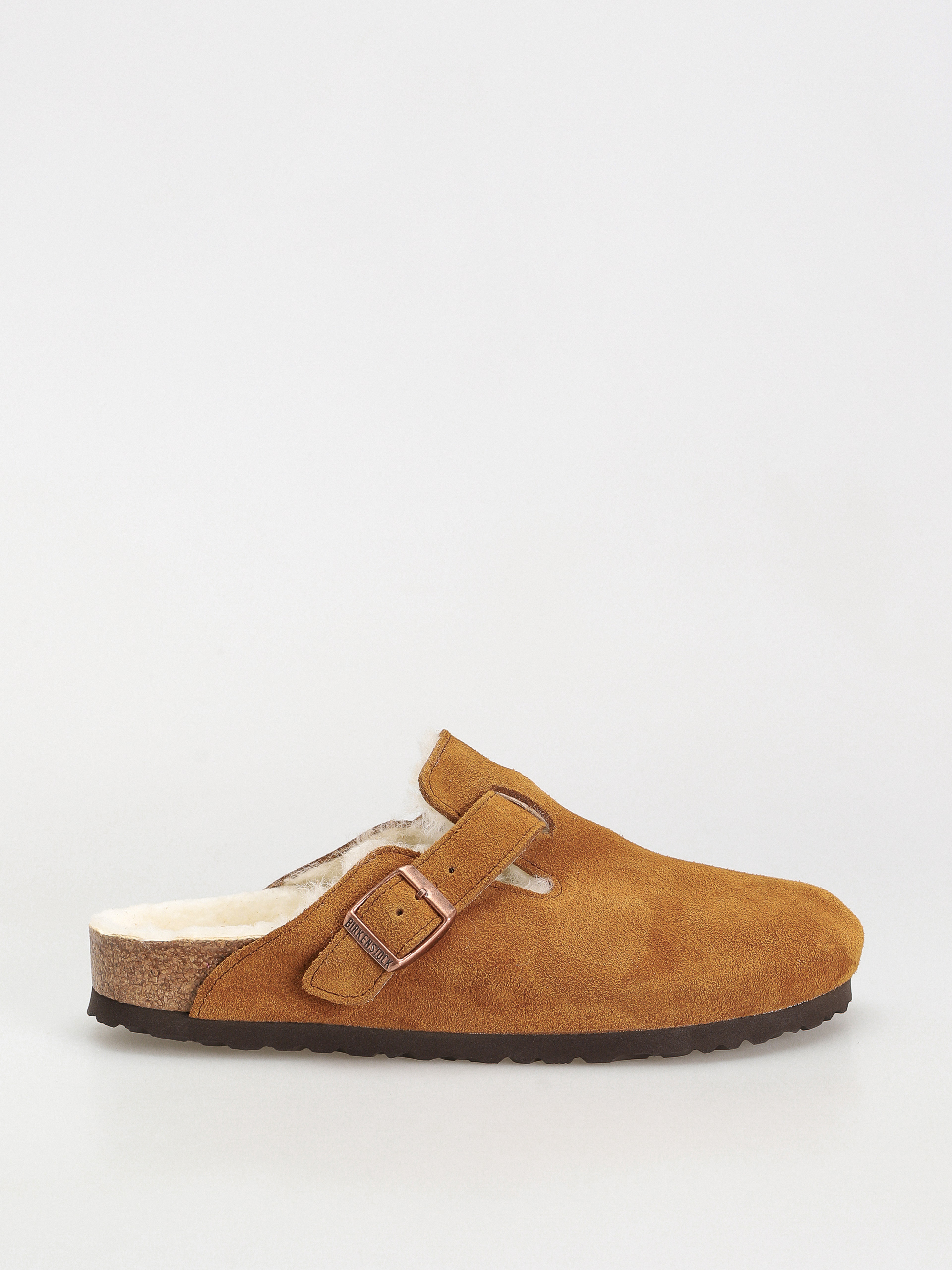 u0427u0435u0445u043bu0438 Birkenstock Boston Suede Leather Narrow Wmn (mink)