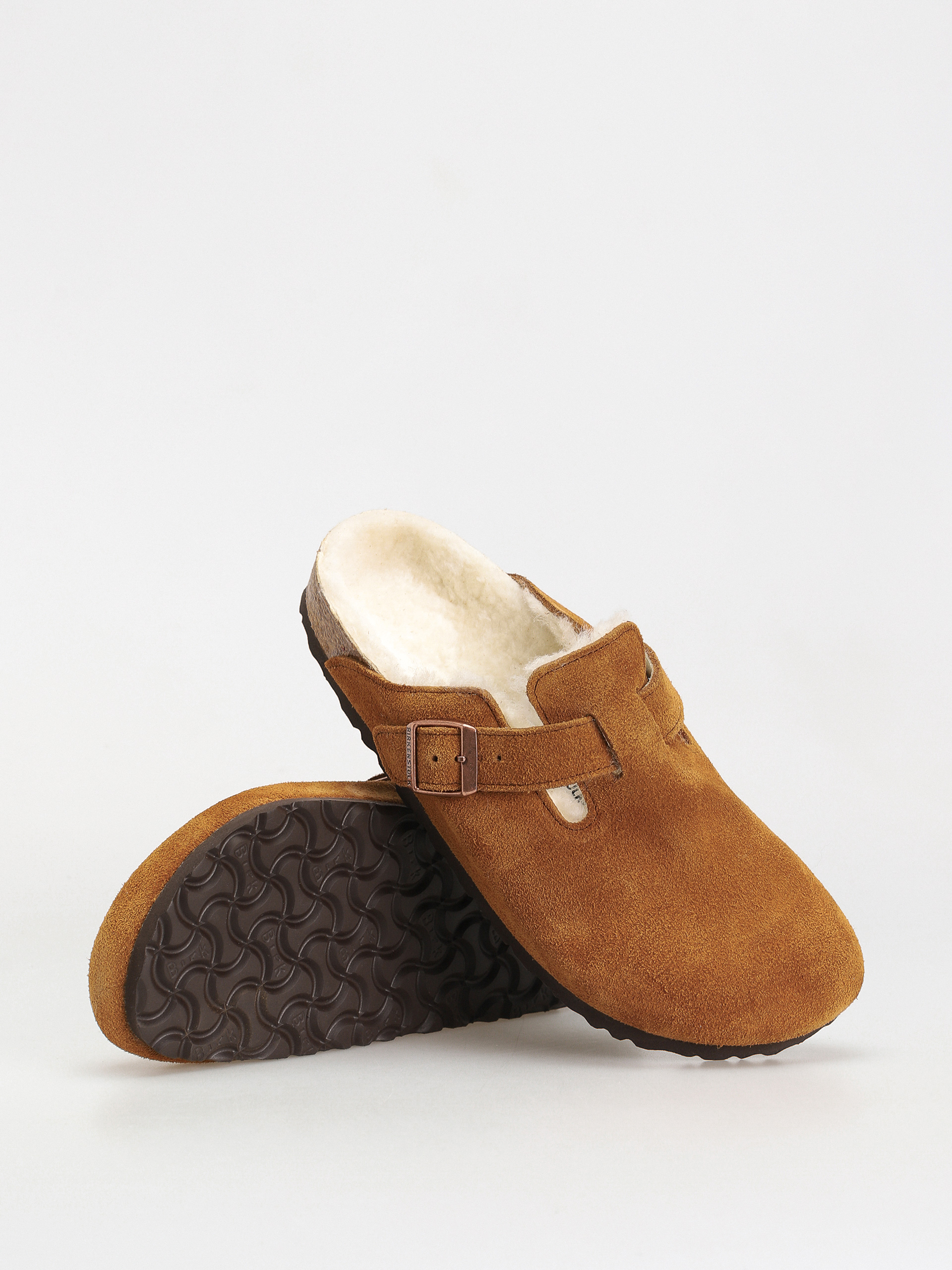 Чехли Birkenstock Boston Suede Leather Narrow Wmn (mink)
