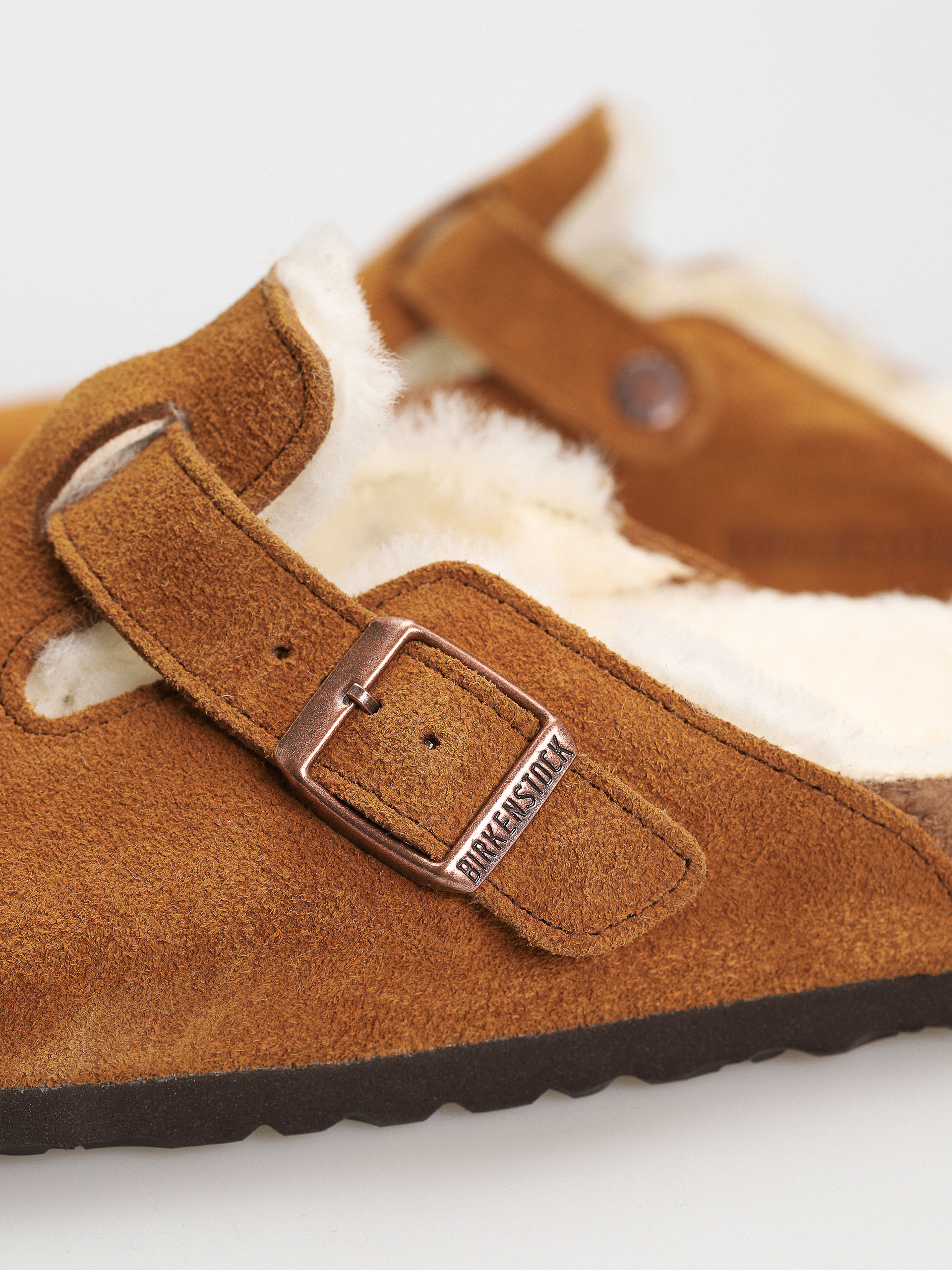 Чехли Birkenstock Boston Suede Leather Narrow Wmn (mink)