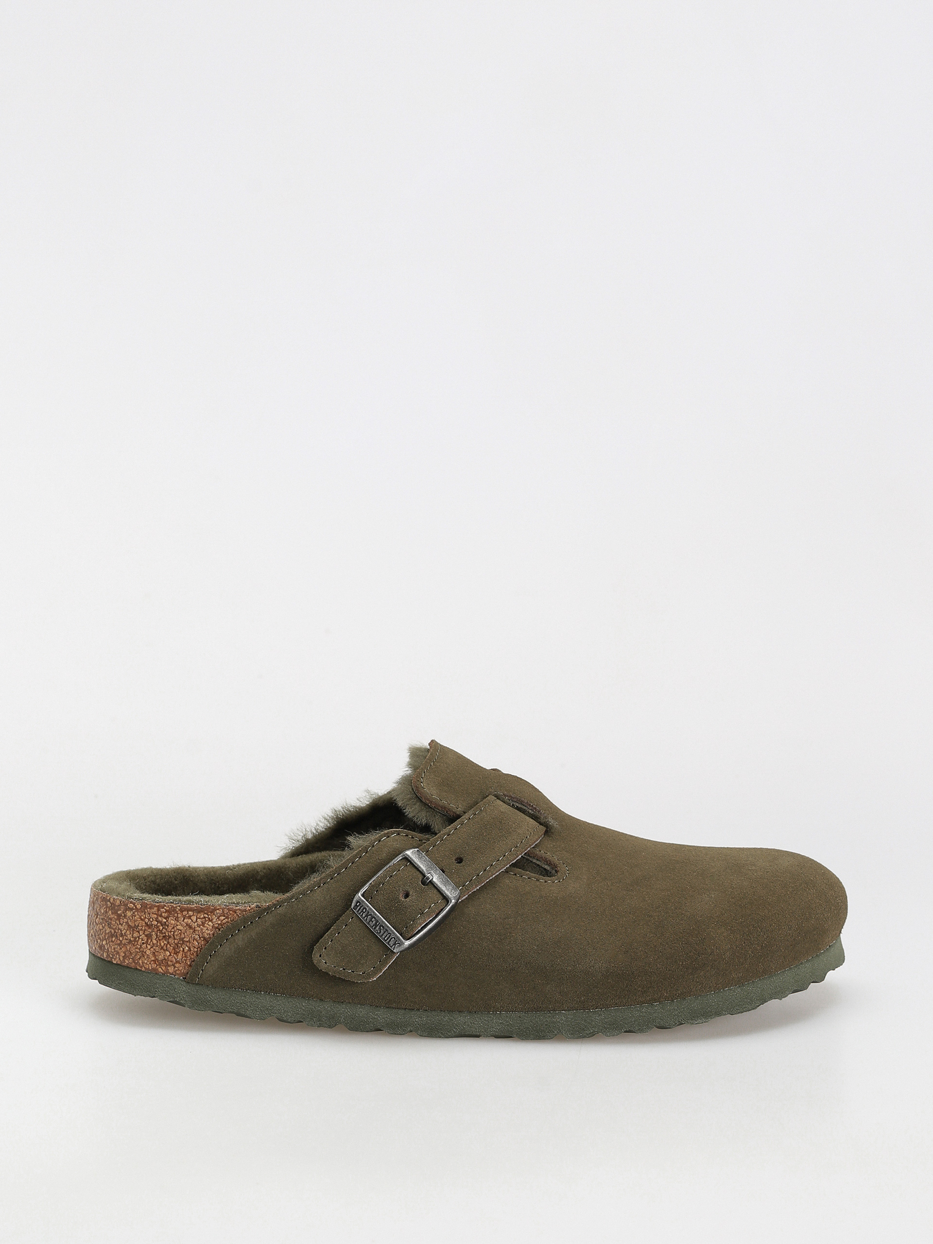 u0427u0435u0445u043bu0438 Birkenstock Boston Suede Leather Narrow Wmn (thyme)