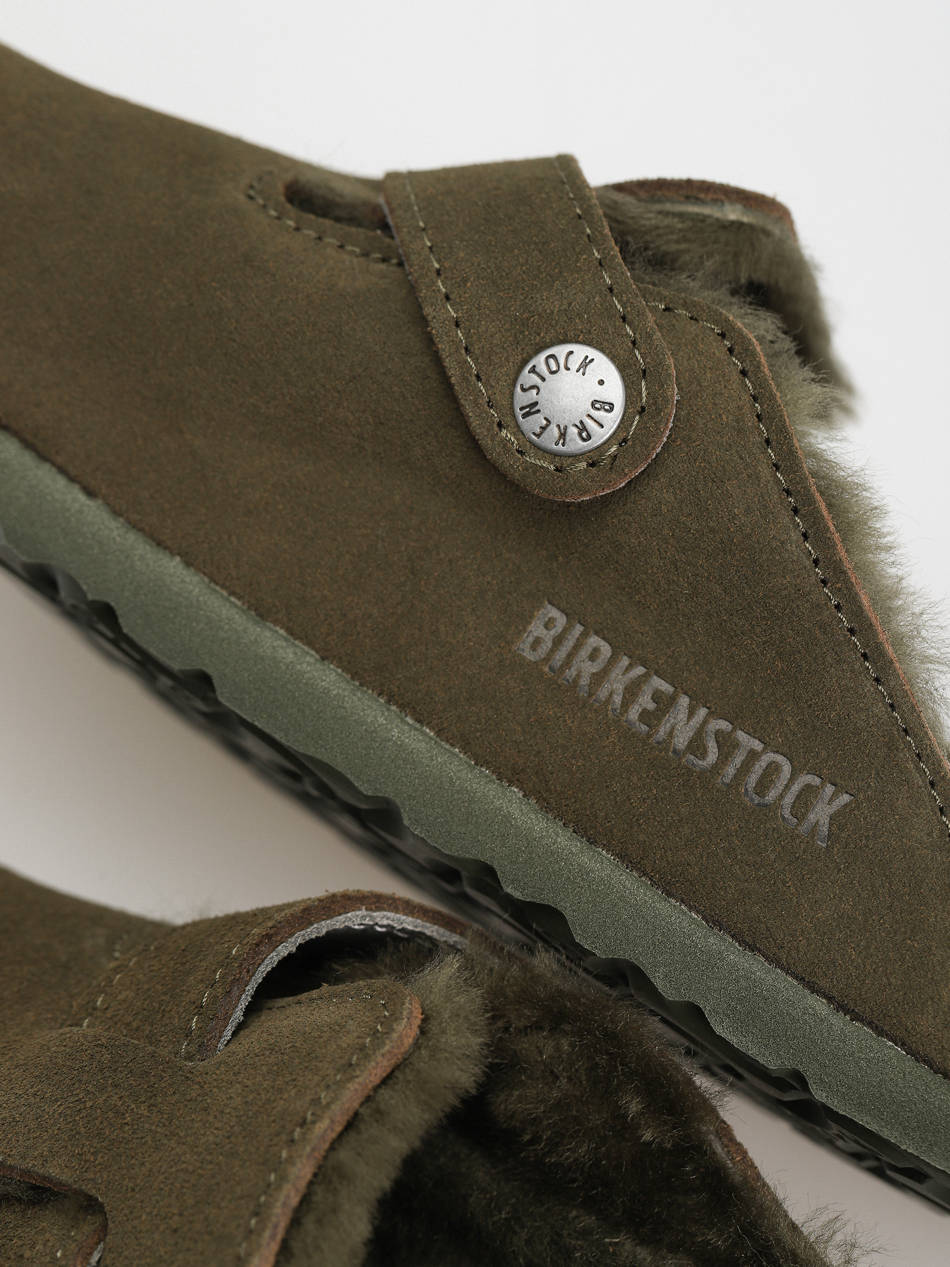 Чехли Birkenstock Boston Suede Leather Narrow Wmn (thyme)