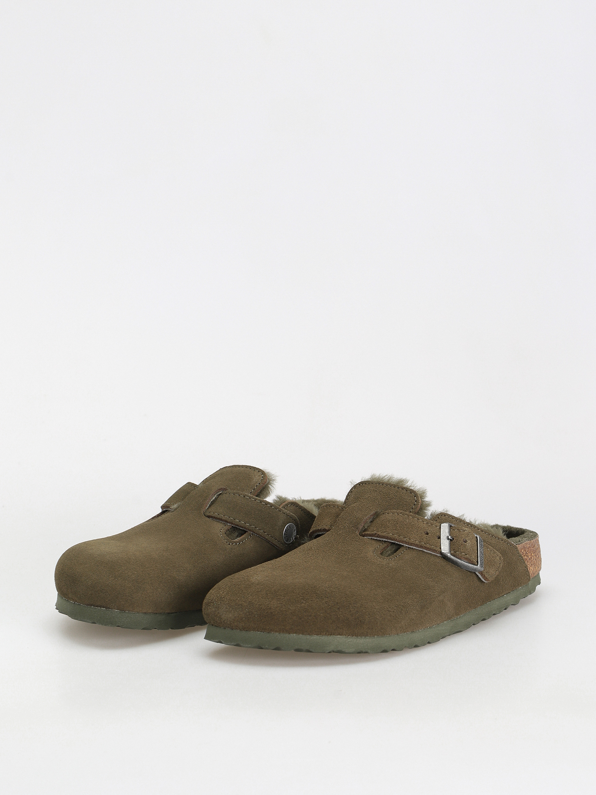 Чехли Birkenstock Boston Suede Leather Narrow Wmn (thyme)