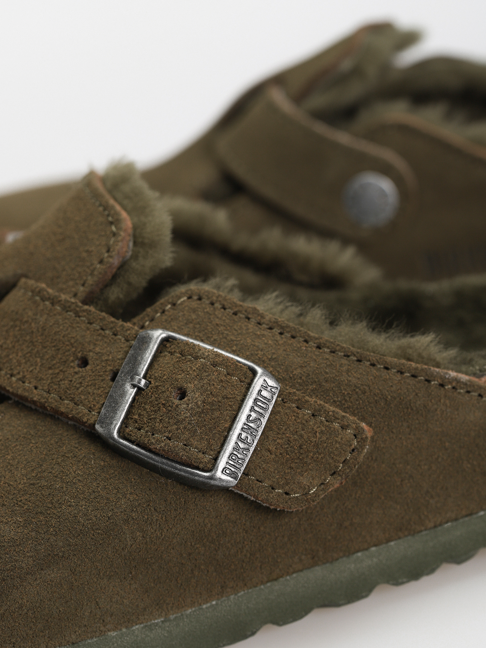 Чехли Birkenstock Boston Suede Leather Narrow Wmn (thyme)