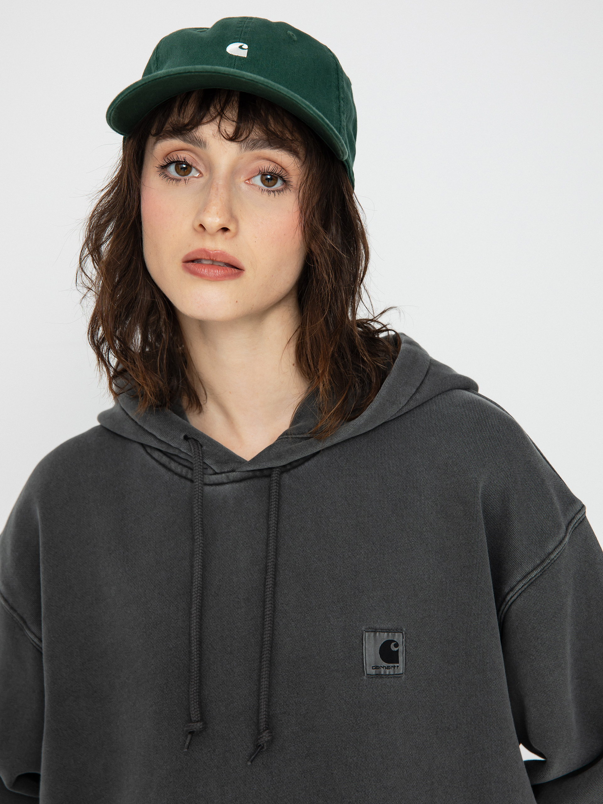Суитшърт с качулка Carhartt WIP Nelson HD Wmn (black)