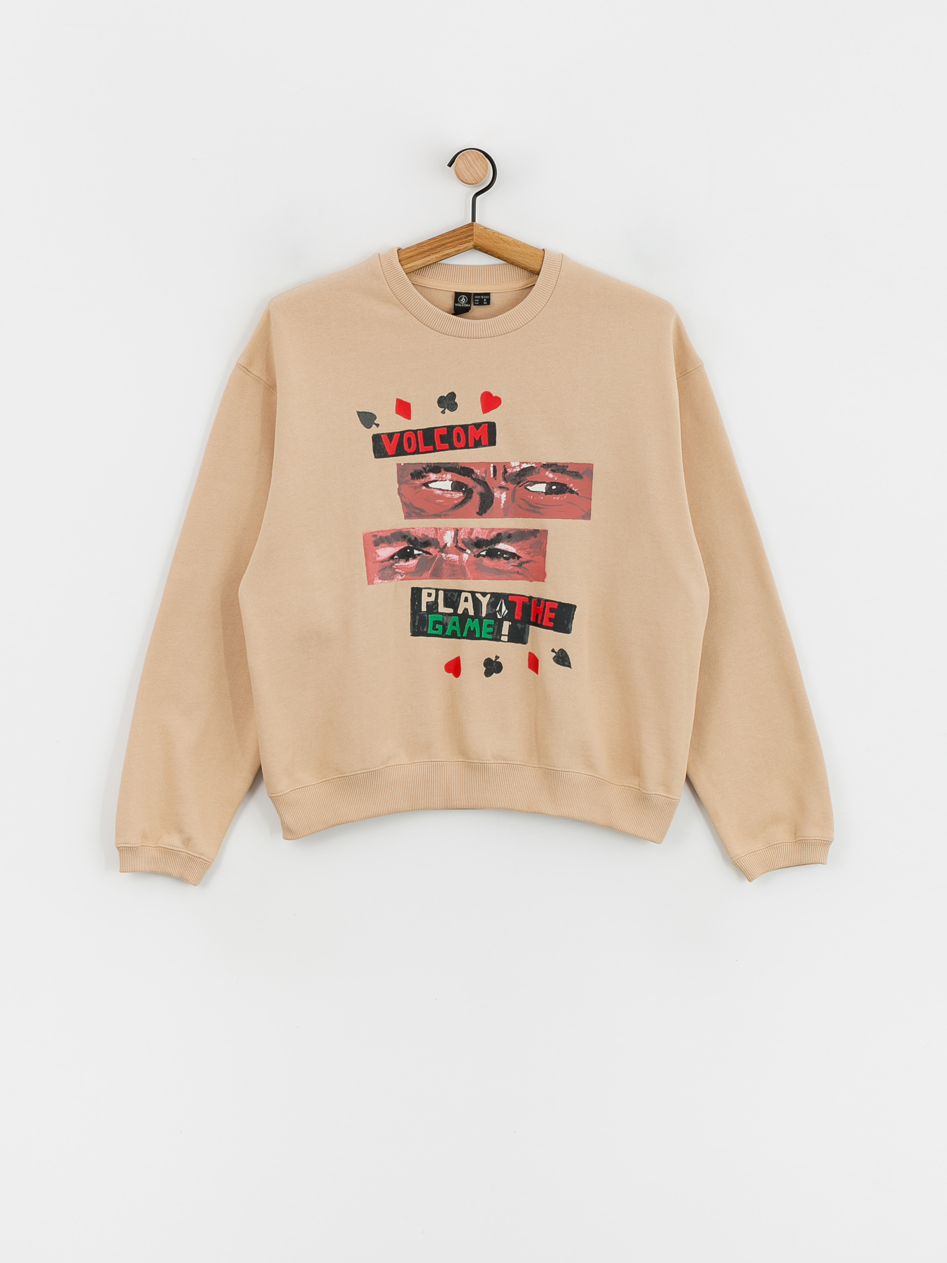 Суитшърт Volcom Play The Crew Wmn (khaki)