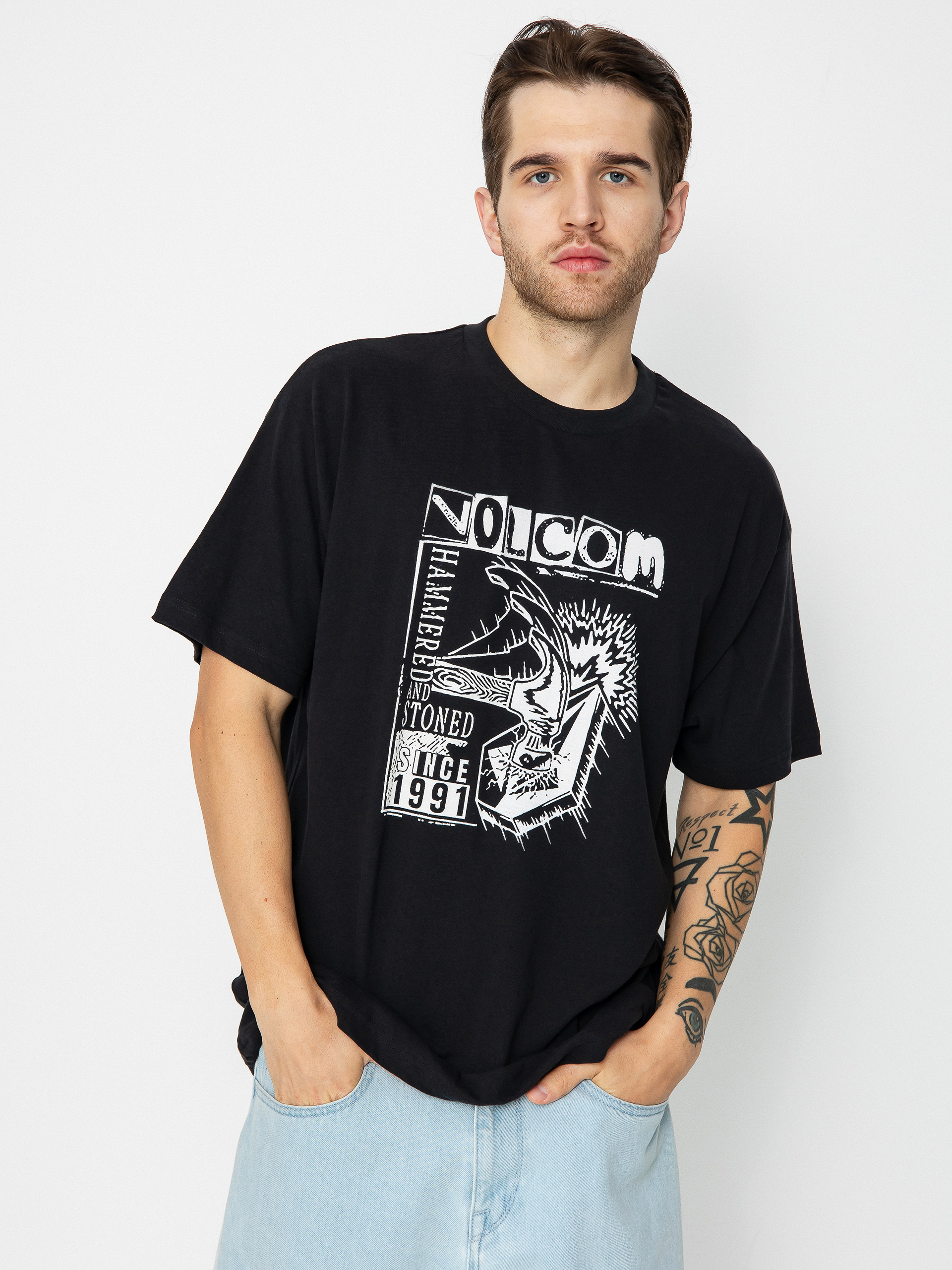 Тениска Volcom Hammered Lse (black)