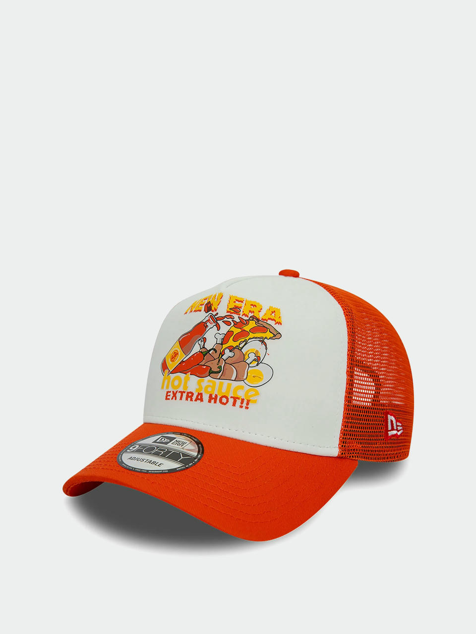 Шапка с козирка New Era Food Trucker (orange/white)