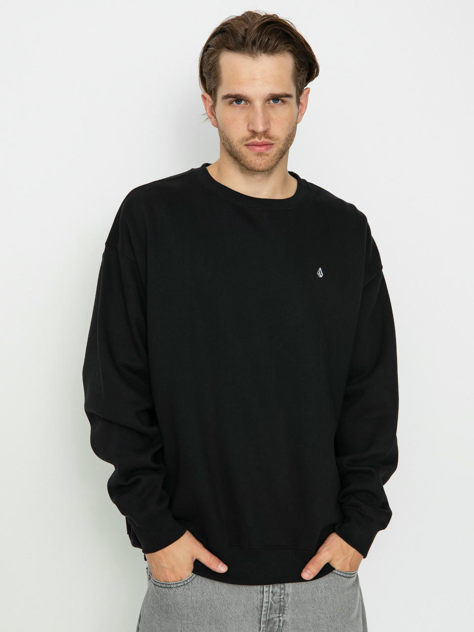 Суитшърт Volcom Single Stone Crew (black)