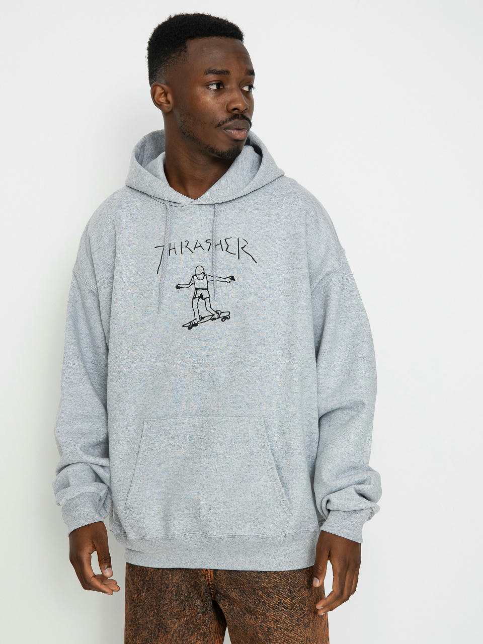 Суитшърт с качулка Thrasher Gonz HD (grey/black)