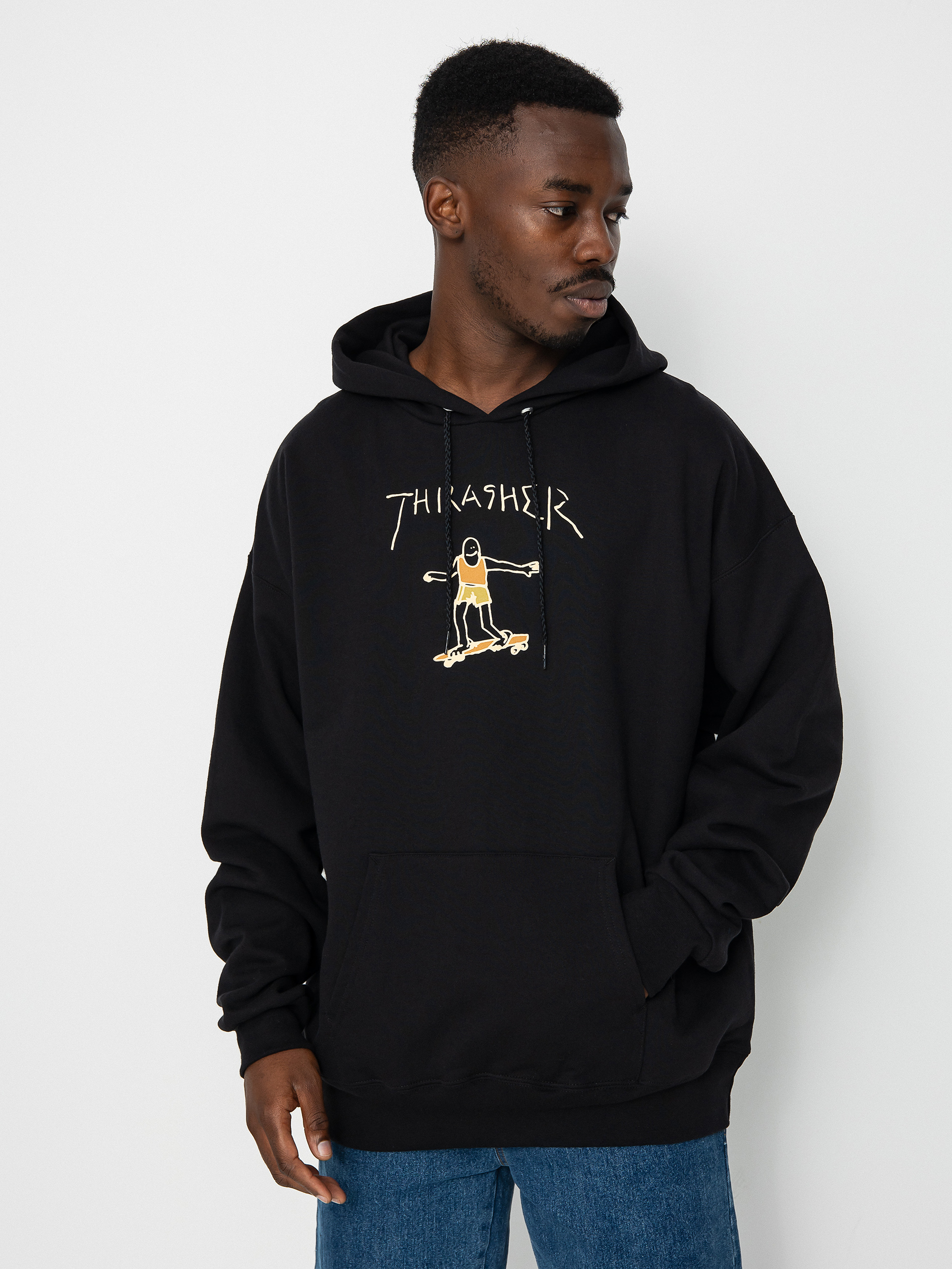 Суитшърт с качулка Thrasher Gonz HD (black/brown)