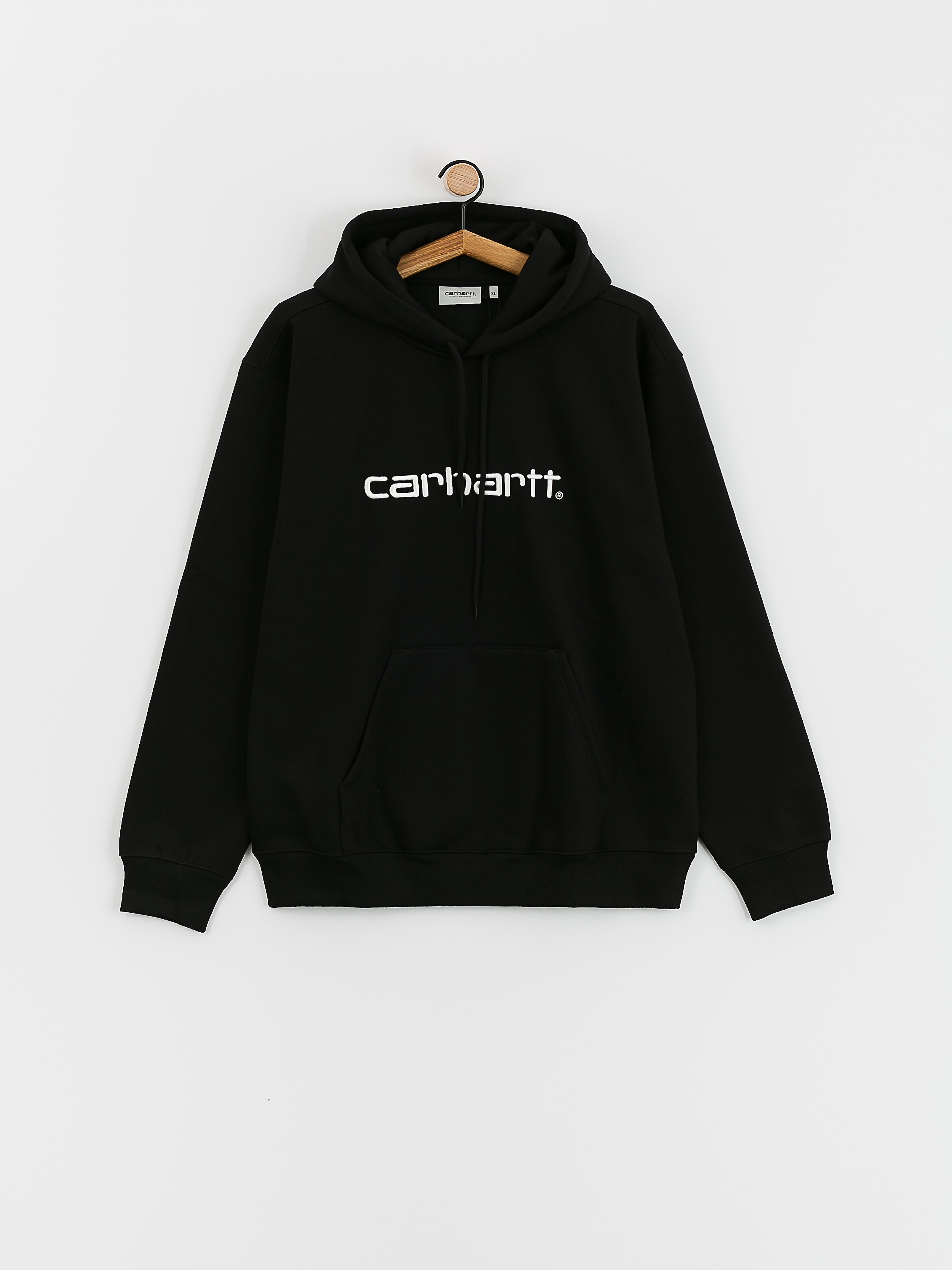 Суитшърт с качулка Carhartt WIP Carhartt HD (black/white)