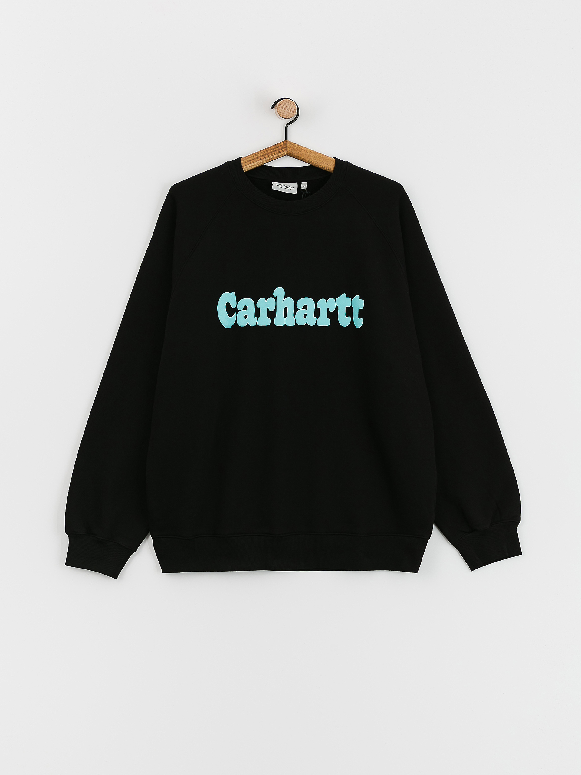 Суитшърт Carhartt WIP Bubbles (black/turquoise)