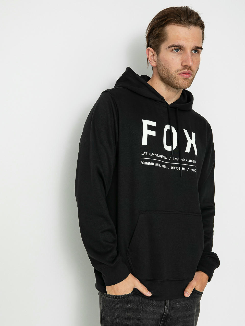 Суитшърт с качулка Fox Nontop HD (black)