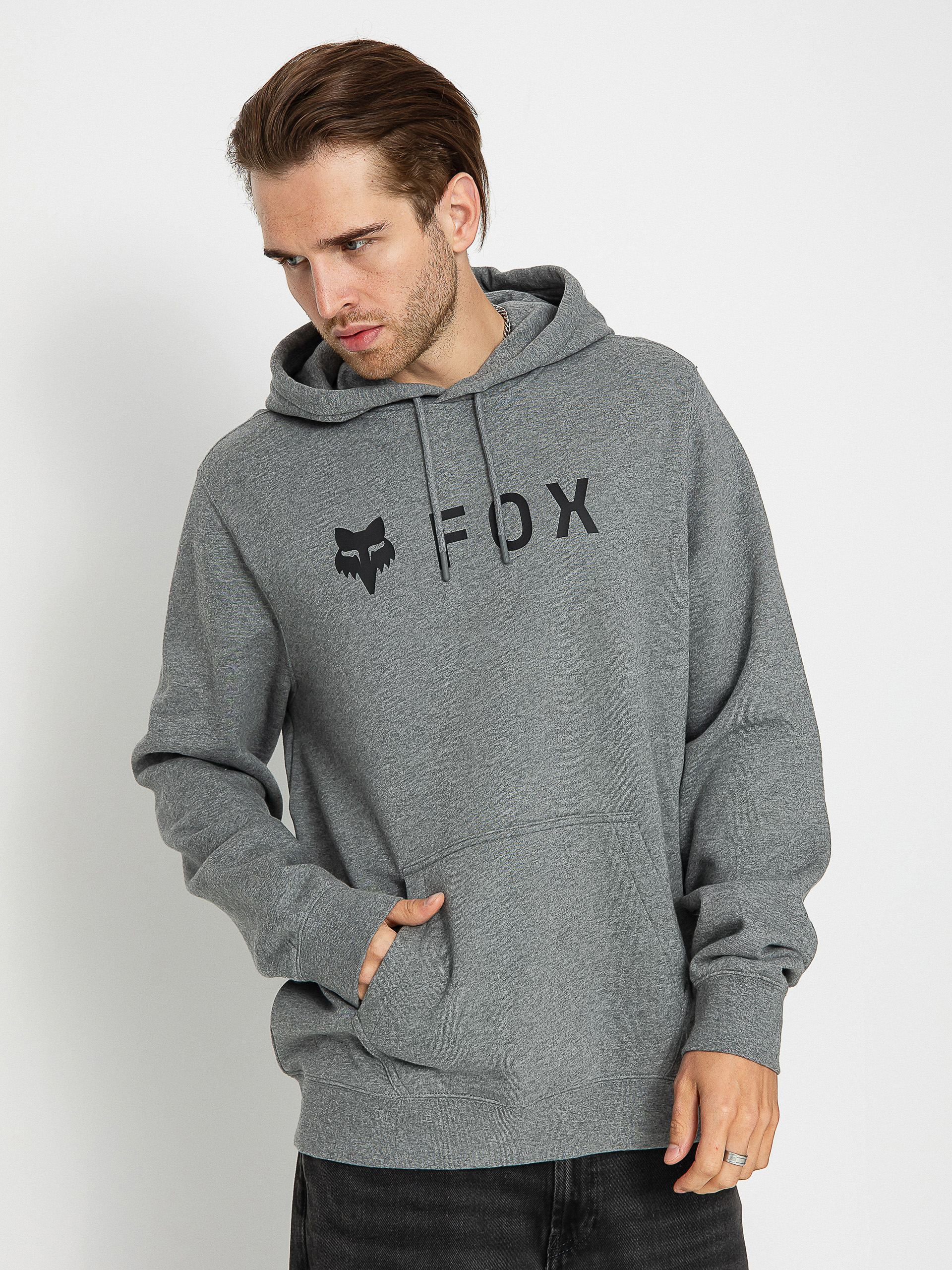 Суитшърт с качулка Fox Absolute HD (heather/graphite)