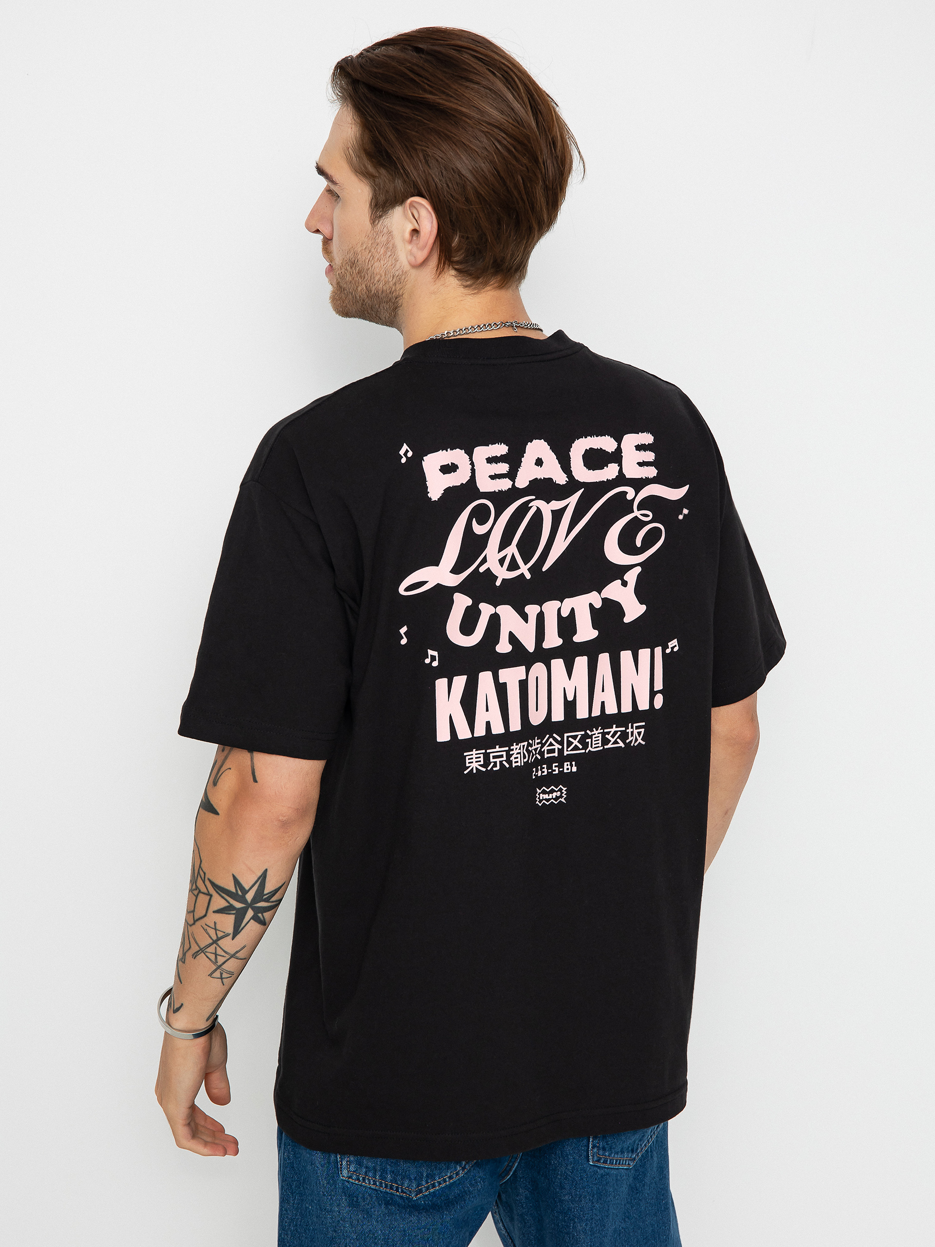 Тениска HUF Beat Cafe (black)