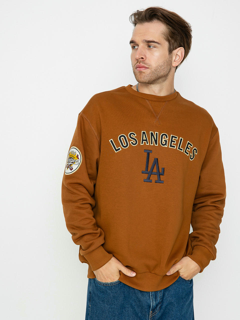 Суитшърт New Era MLB Los Angeles Dodgers (brown)