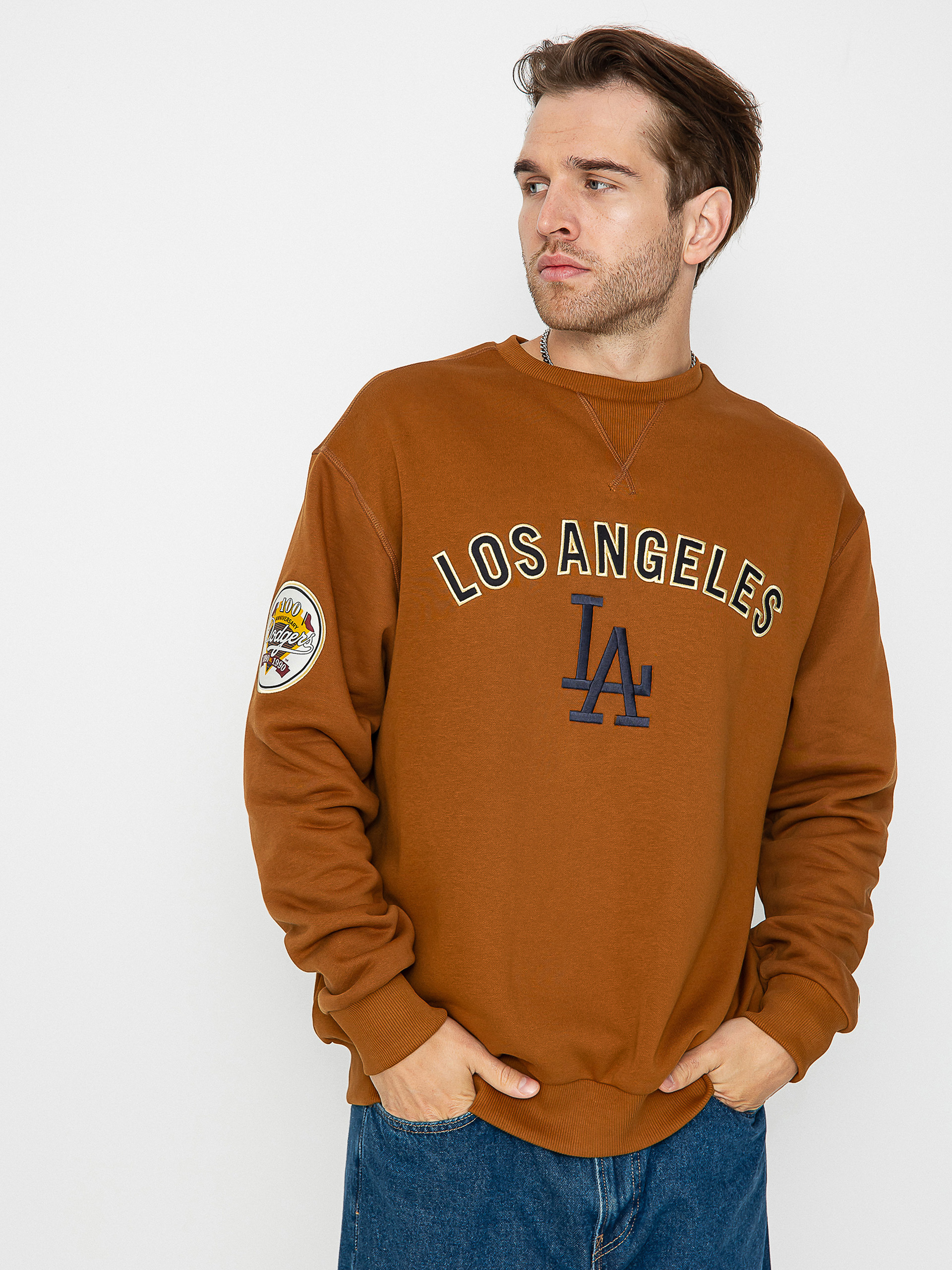 Суитшърт New Era MLB Los Angeles Dodgers (brown)