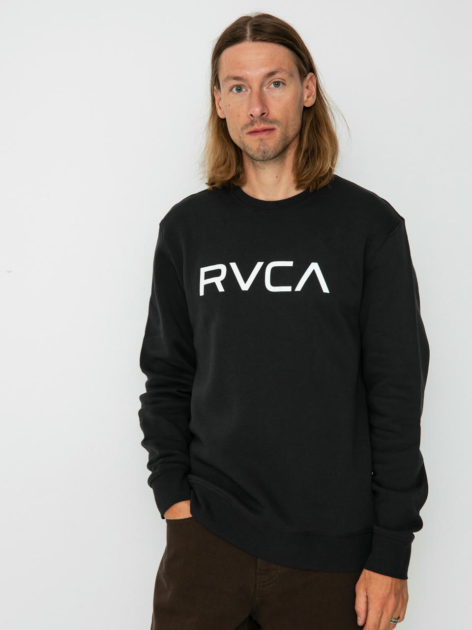 Суитшърт RVCA Big Rvca Crew (black)