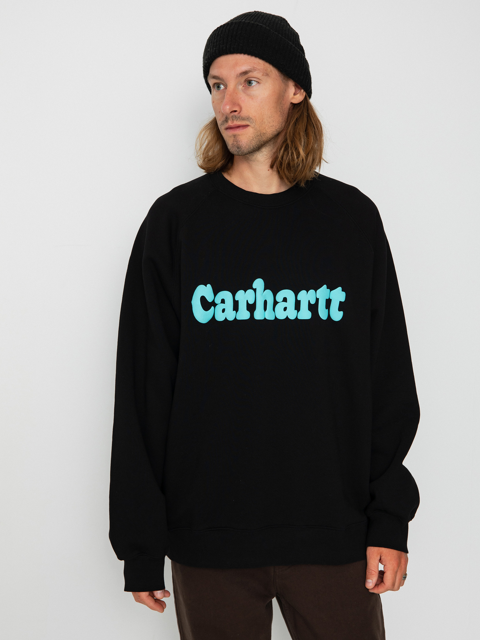 Суитшърт Carhartt WIP Bubbles (black/turquoise)