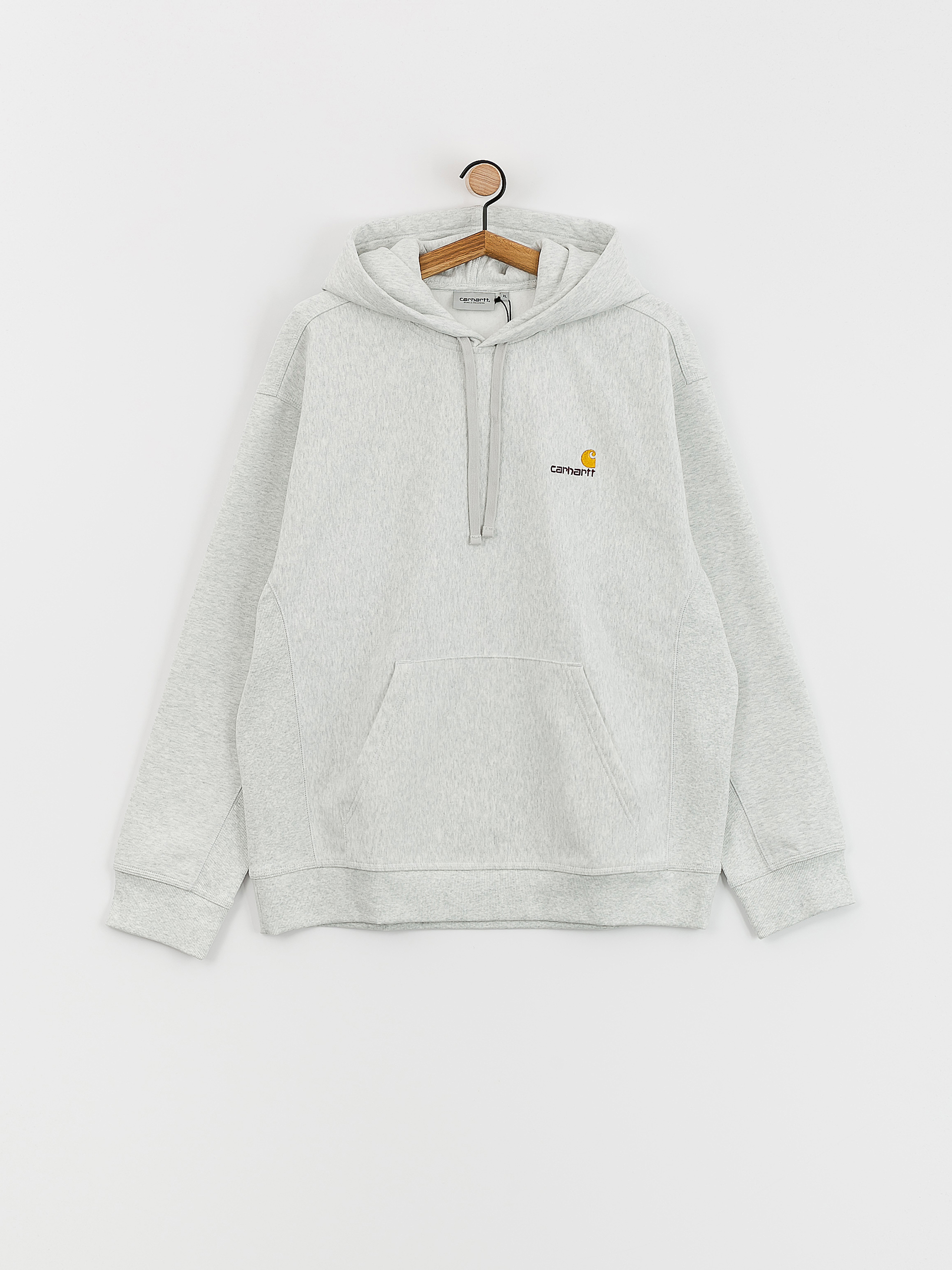 Суитшърт с качулка Carhartt WIP American Script HD (ash heather)