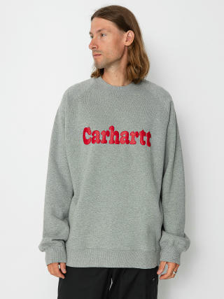 Суитшърт Carhartt WIP Bubbles (grey heather/cherry)