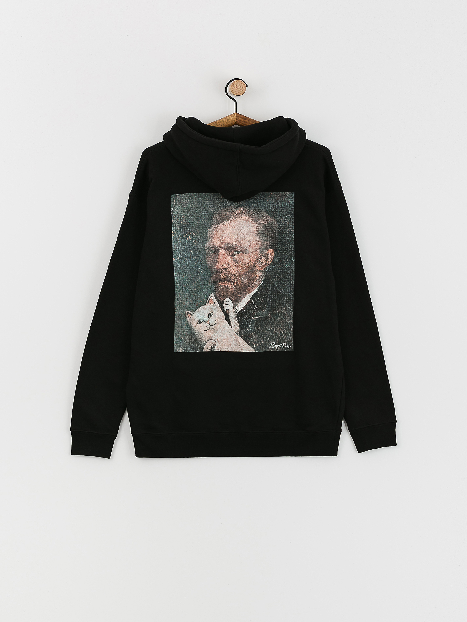 Суитшърт с качулка RipNDip Van Nermal HD (black)