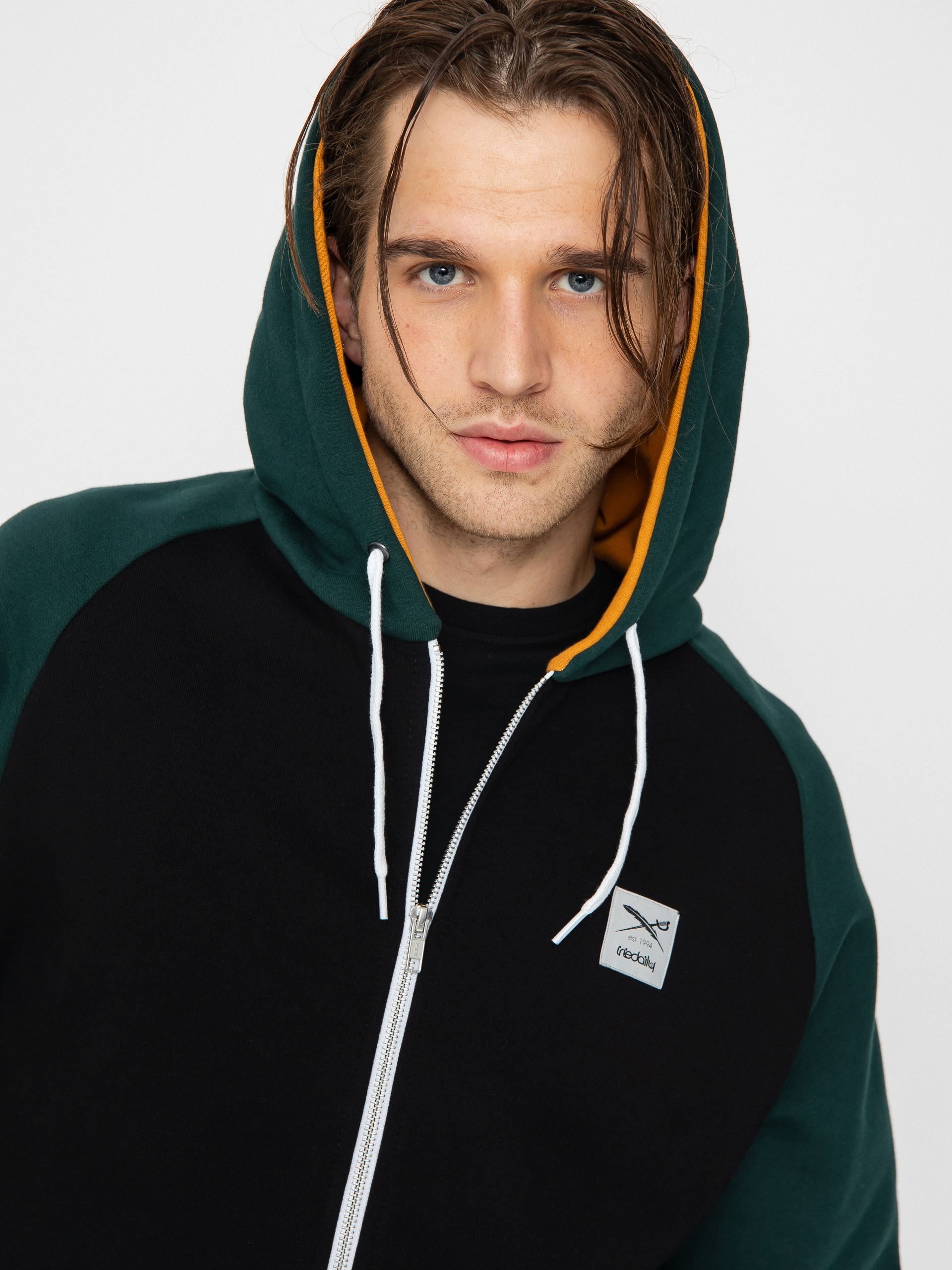 Суитшърт с качулка Iriedaily De College 2 ZHD (night forest)