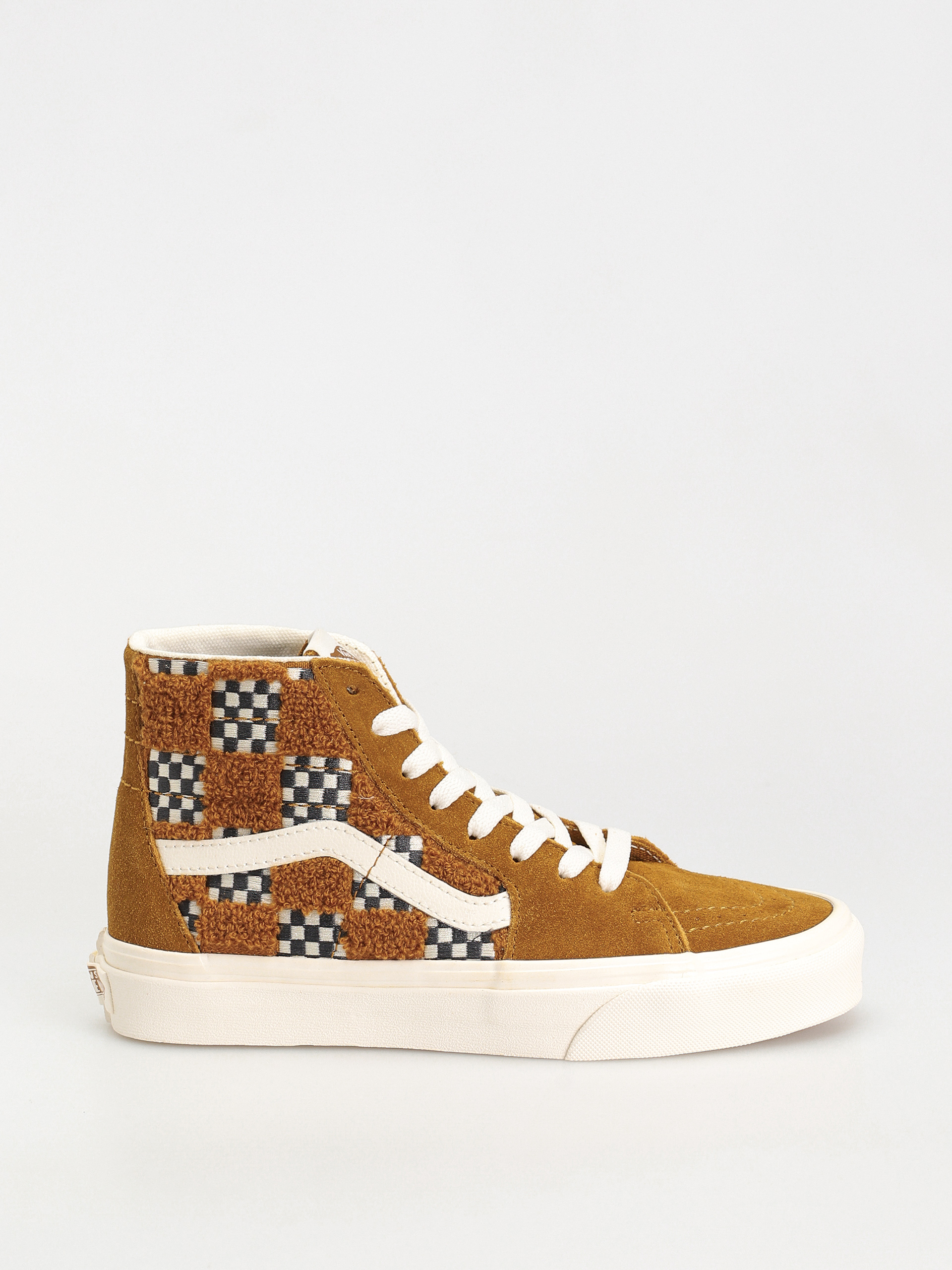 Обувки Vans Sk8 Hi Tapered - кафяв (tufted check golden brown)