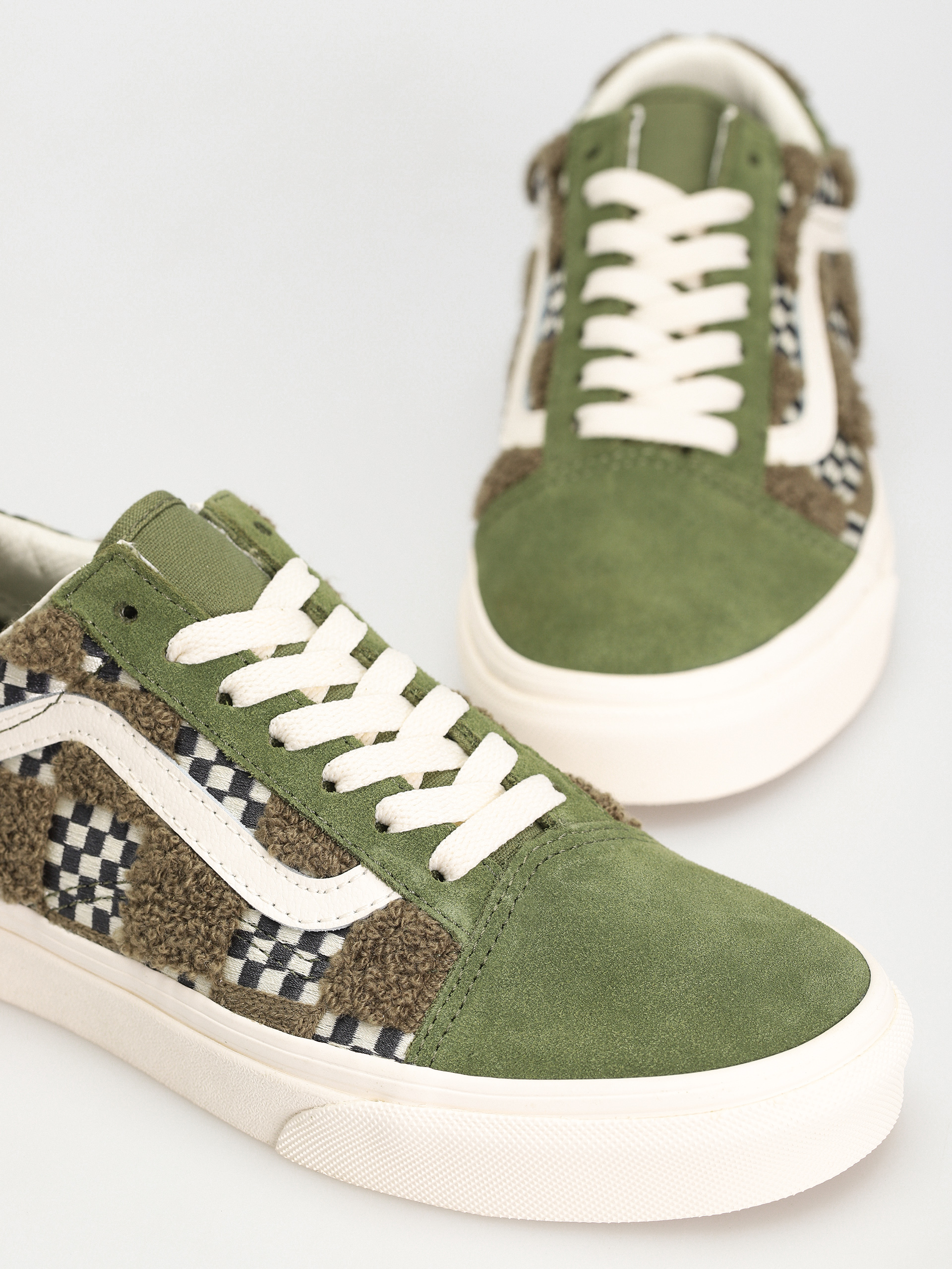 Обувки Vans Old Skool (tufted check loden green)