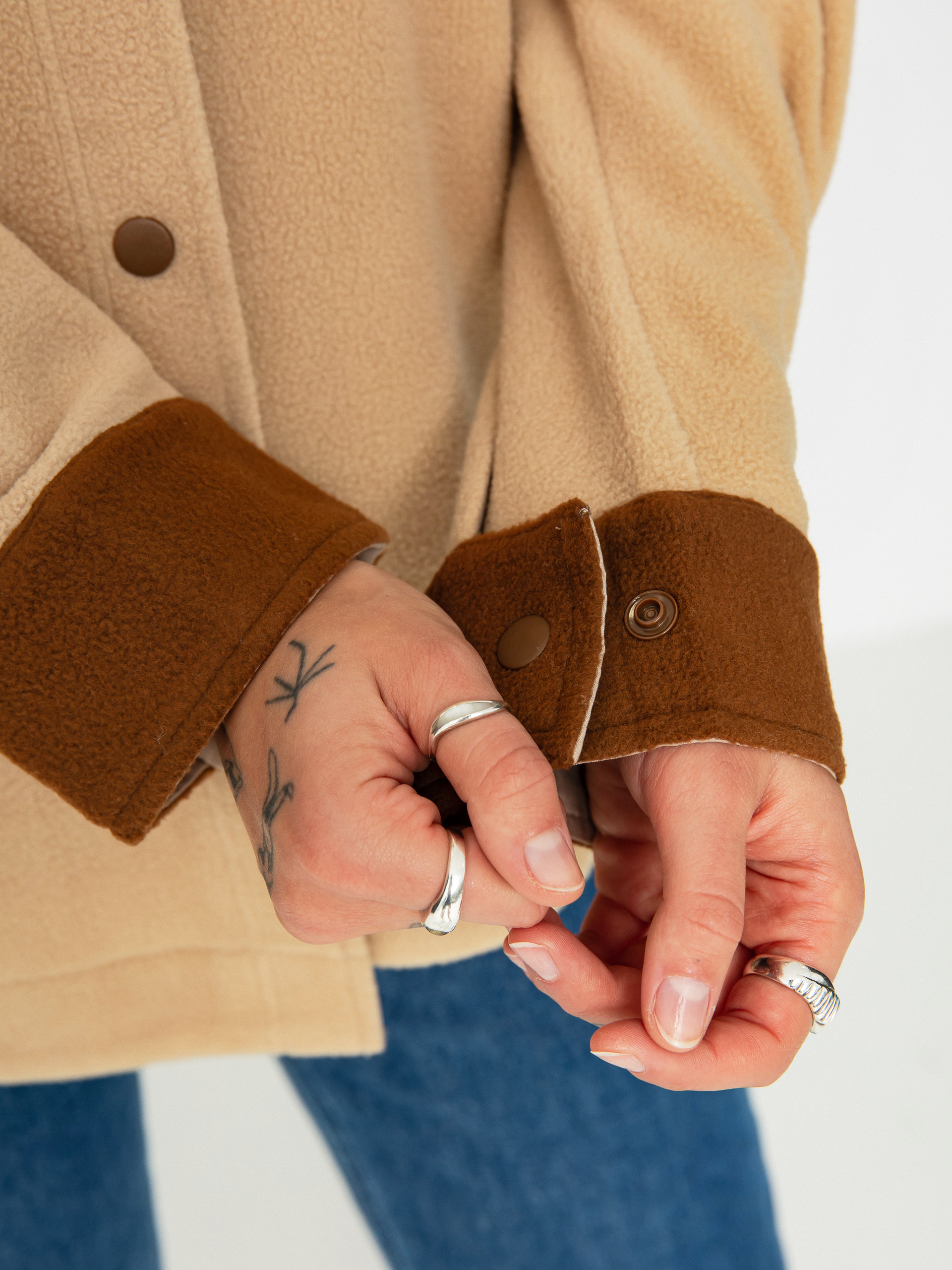 Риза Brixton Bowery Bf Arctic Stretch Fleec Wmn (sesame/bison)