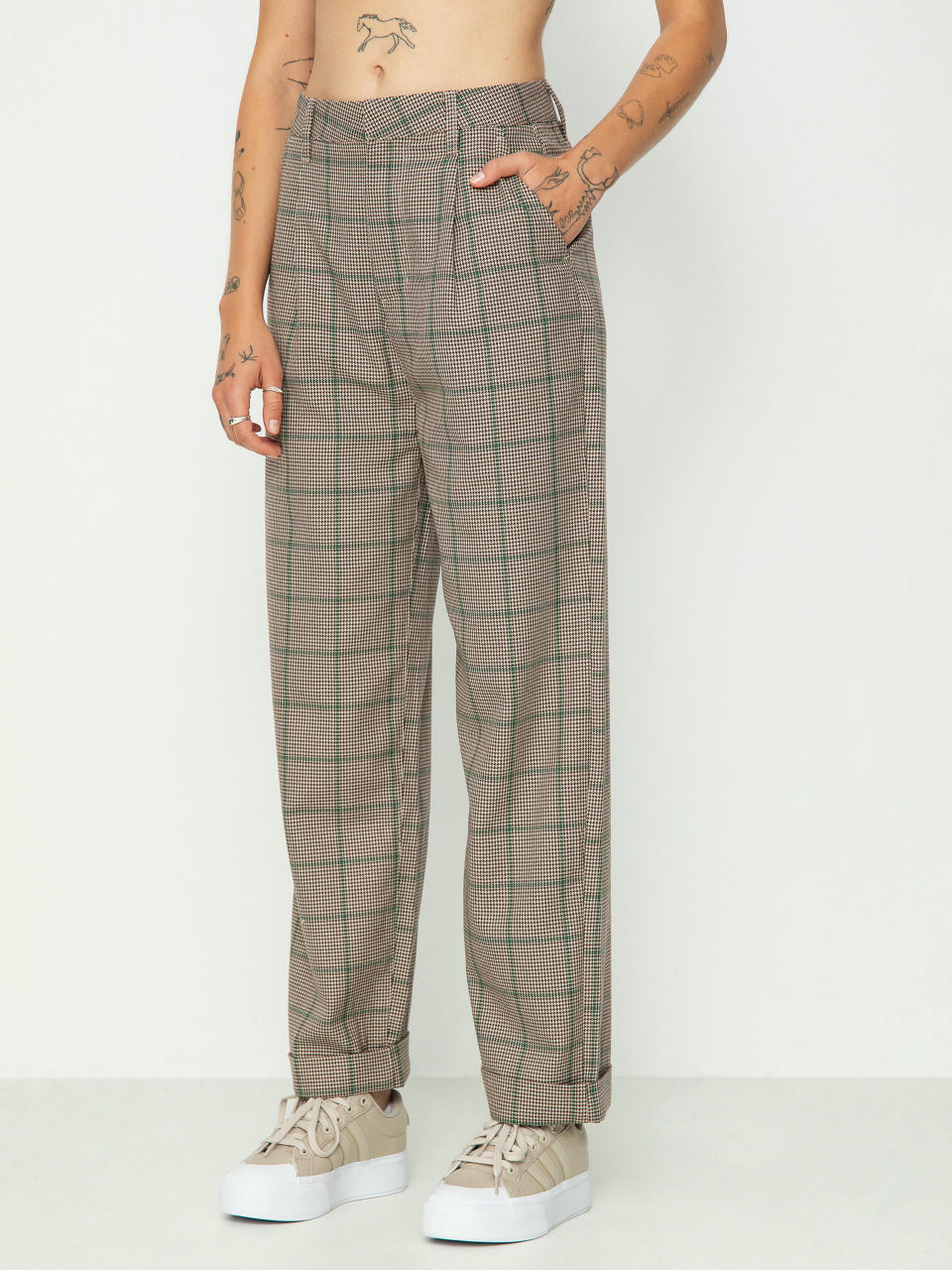 Панталони Brixton Victory Trouser Wmn (sesame/seal brown)