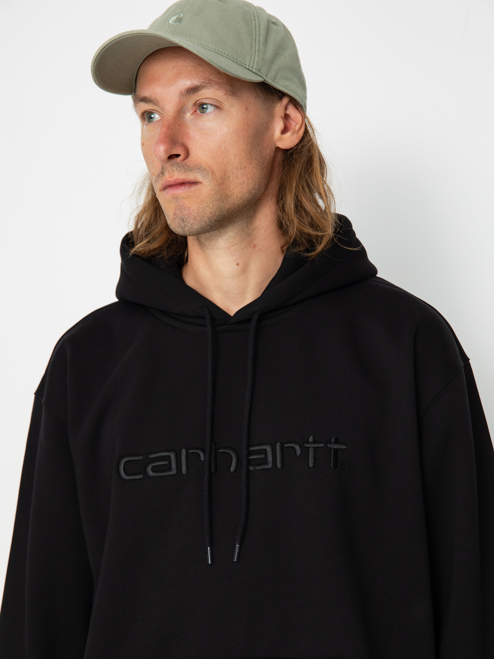 Суитшърт с качулка Carhartt WIP Carhartt HD (black/black)