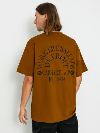 Тениска Carhartt WIP Work Varsity (deep h brown/black)