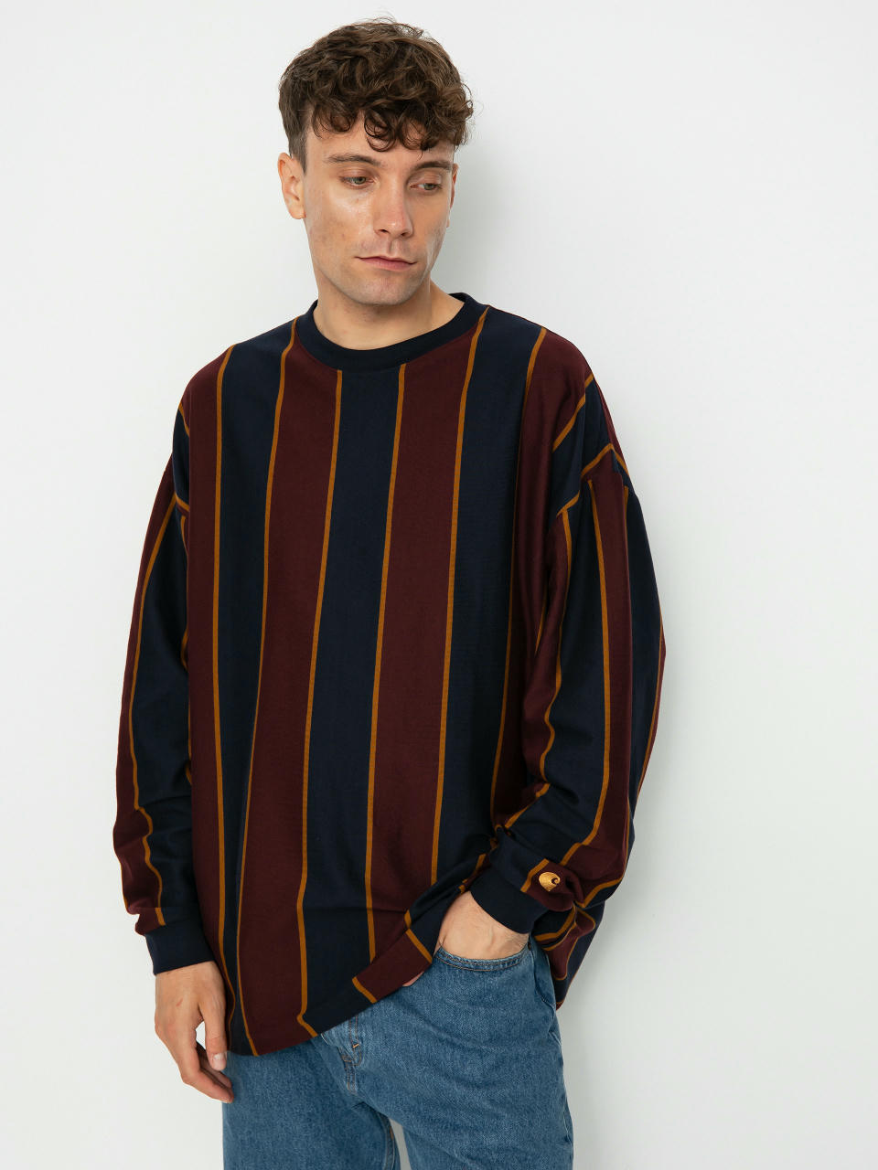 Блузи Carhartt WIP Ruben (ruben stripe dark navy/amarone)