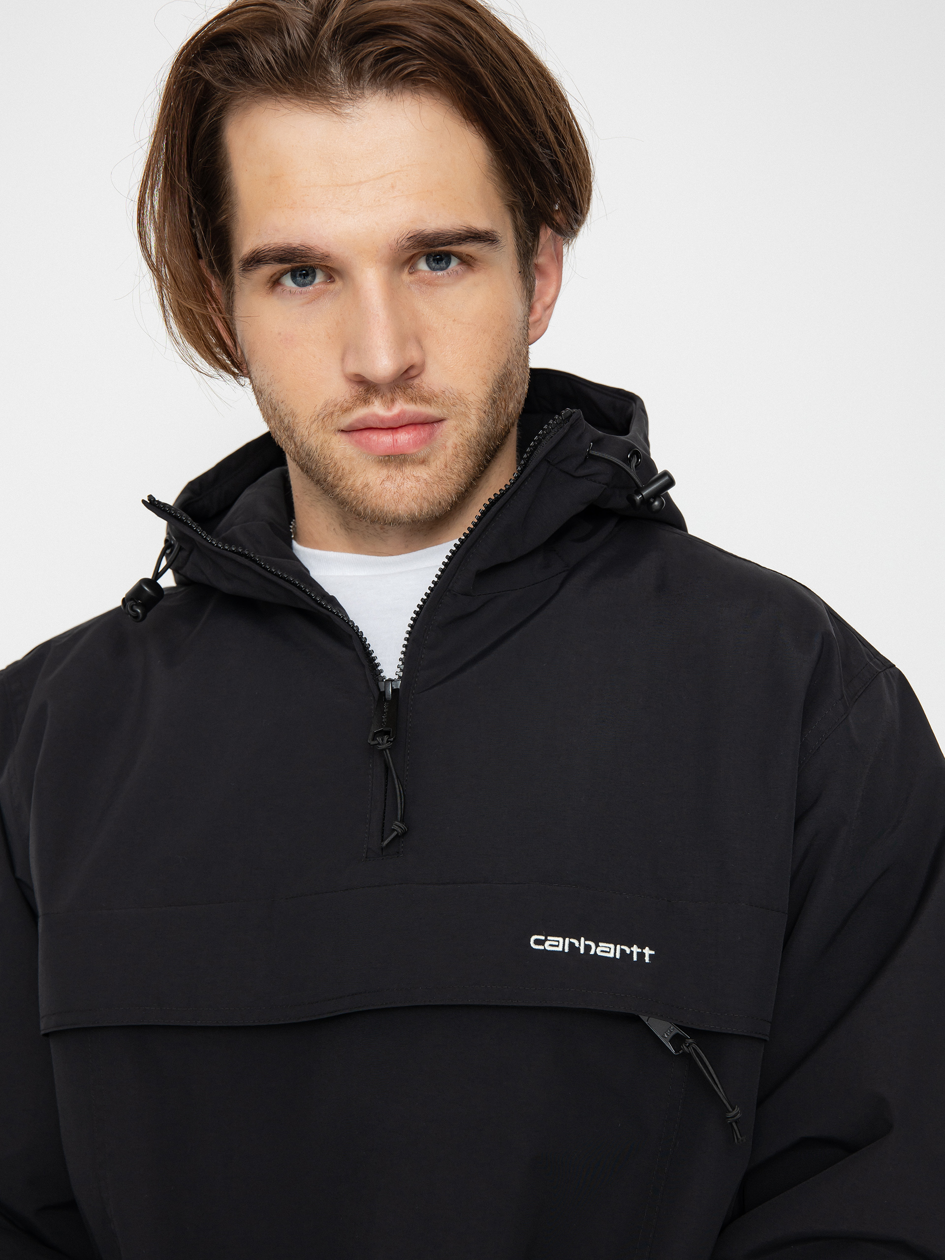 Яке Carhartt WIP Windbreaker Pullover (black/white)