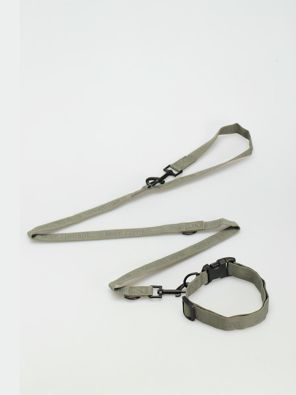 Каишка за кучета&Нашийник Carhartt WIP Tour Dog Leash & Collar (smoke green/reflective)