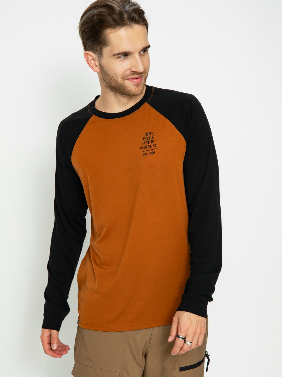 Термо блузи Mons Royale Icon Merino Raglan (black/copper)