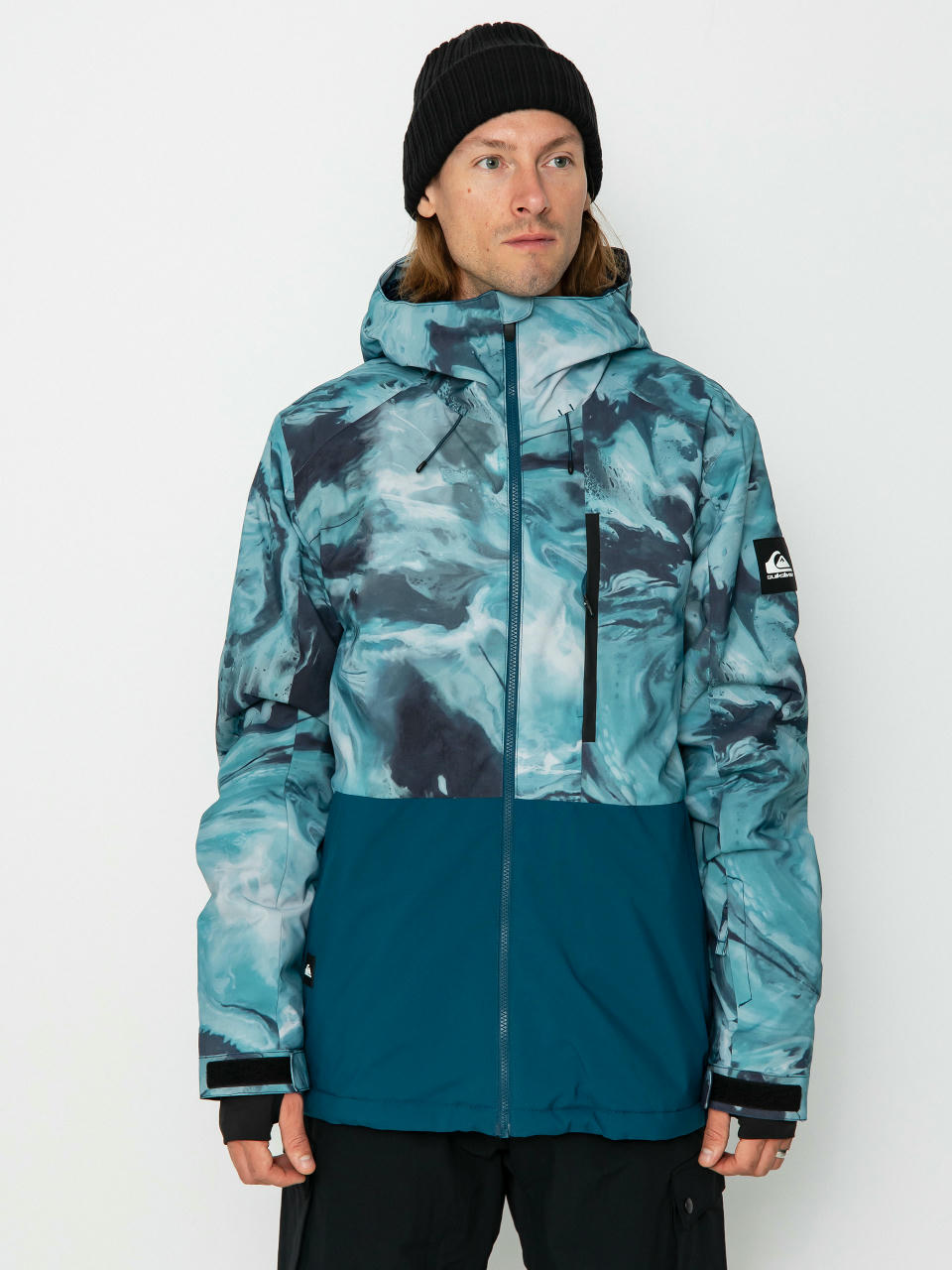 Сноуборд яке Quiksilver Mission Printed Block (resin tint majolica blue)