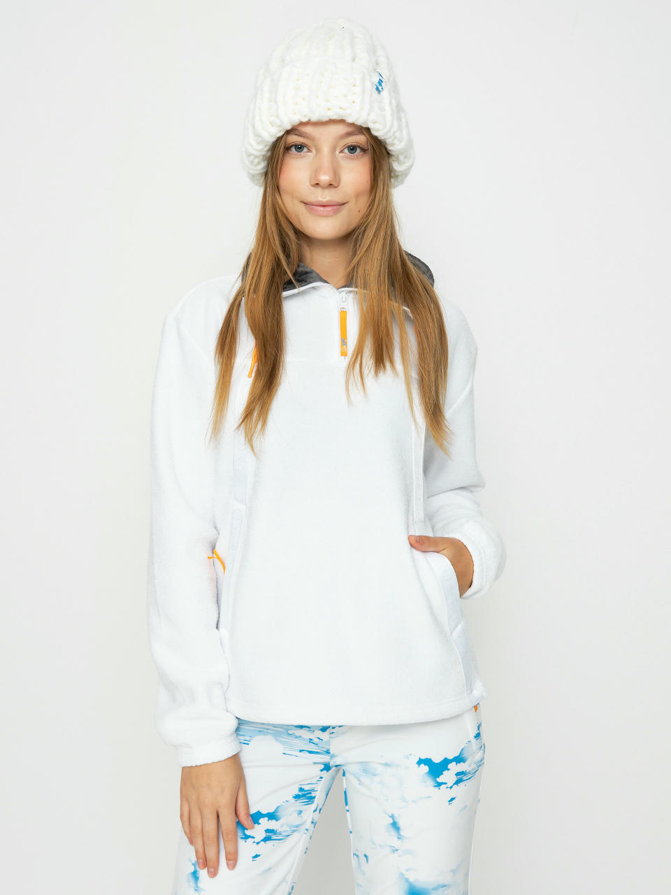 Поларени суитшърти Roxy Chloe Kim Wmn (bright white)