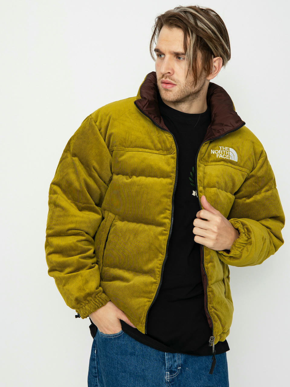 Яке The North Face 92 Reversible Nuptse (sulphur moss/coal brown)