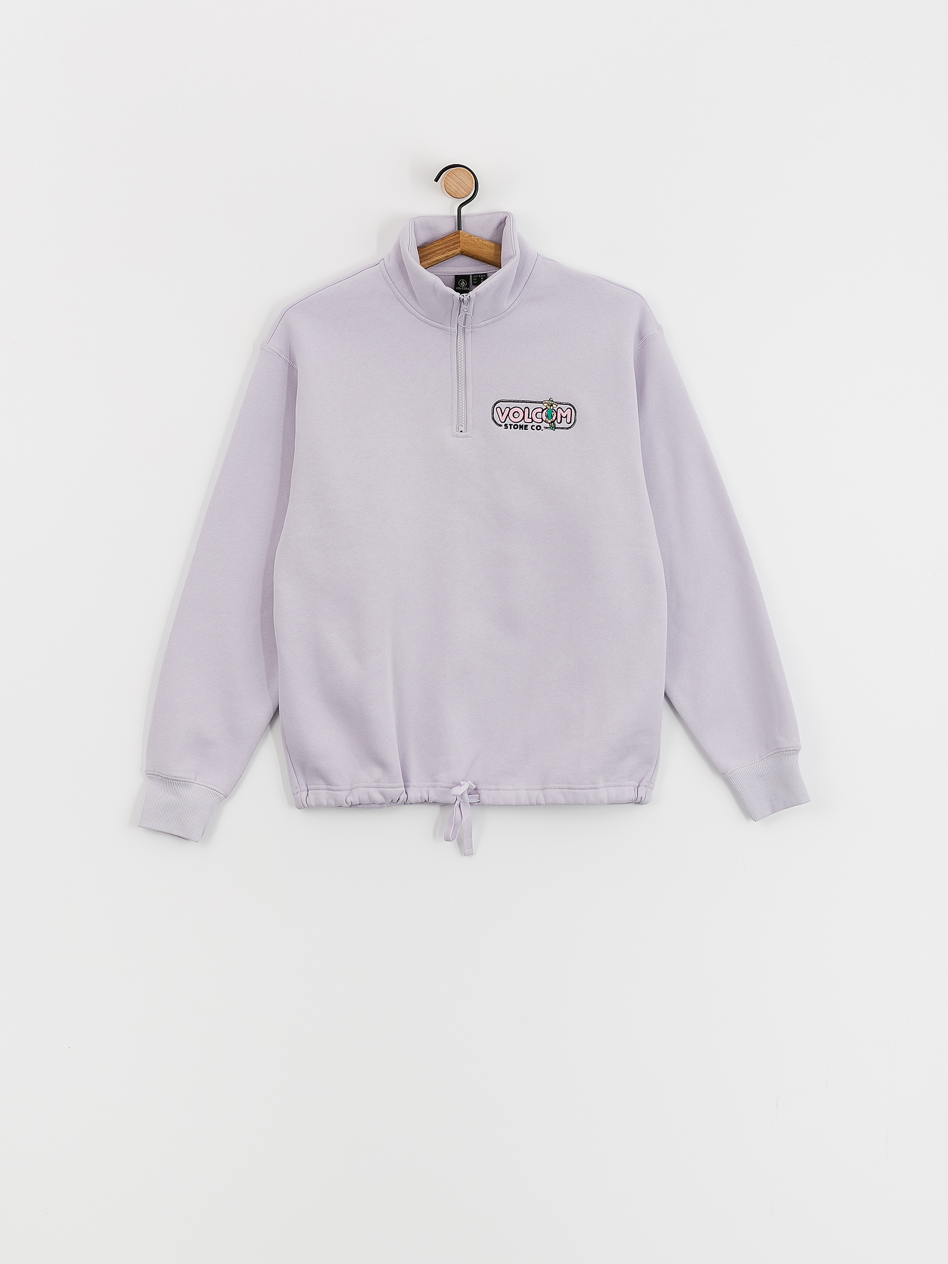 Суитшърт с качулка Volcom Overtheenker Mock Neck Wmn (light orchid)