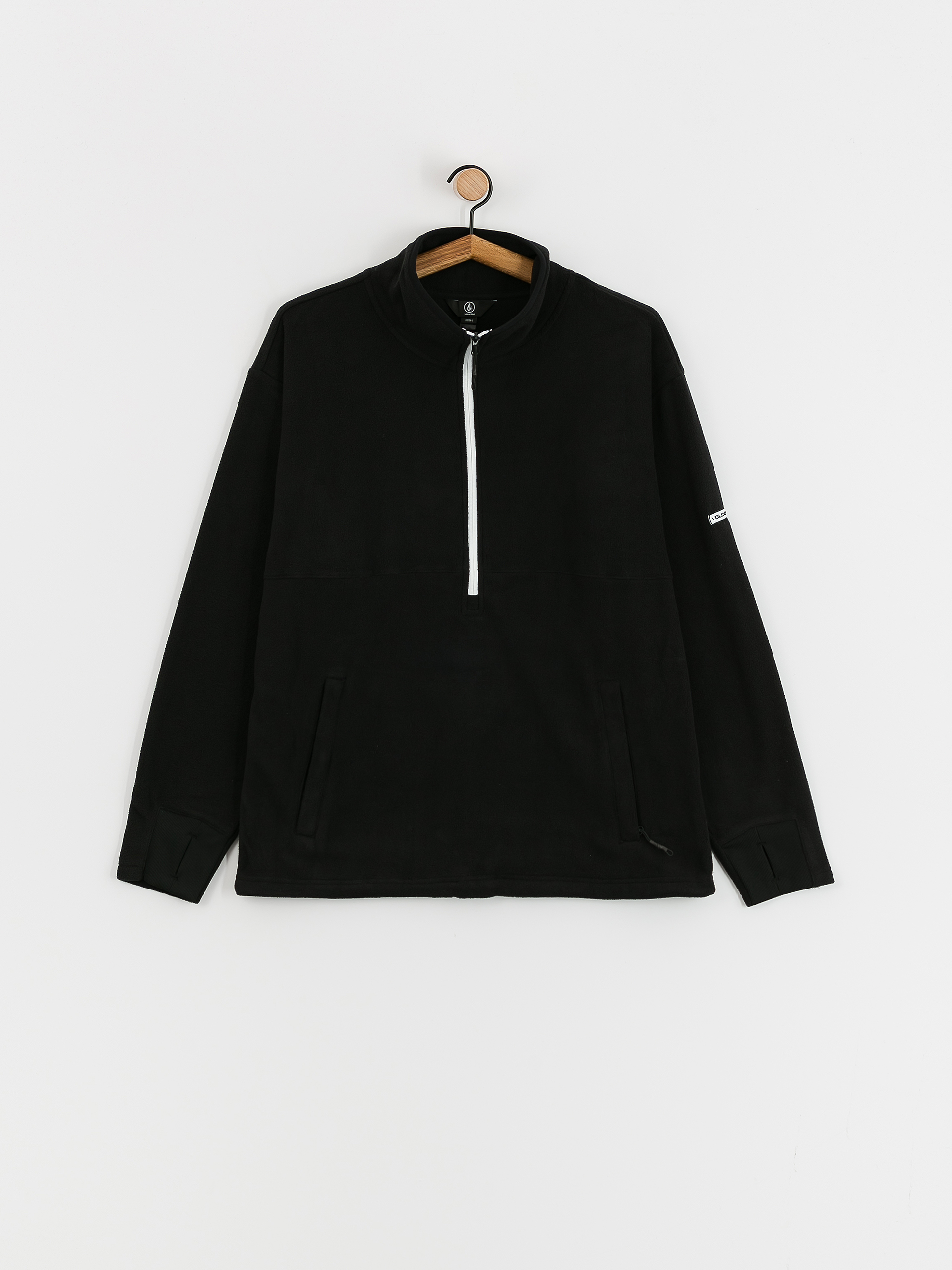 Мъжки Термо суитшърти Volcom Polar Mock 1/2 Zip (black)